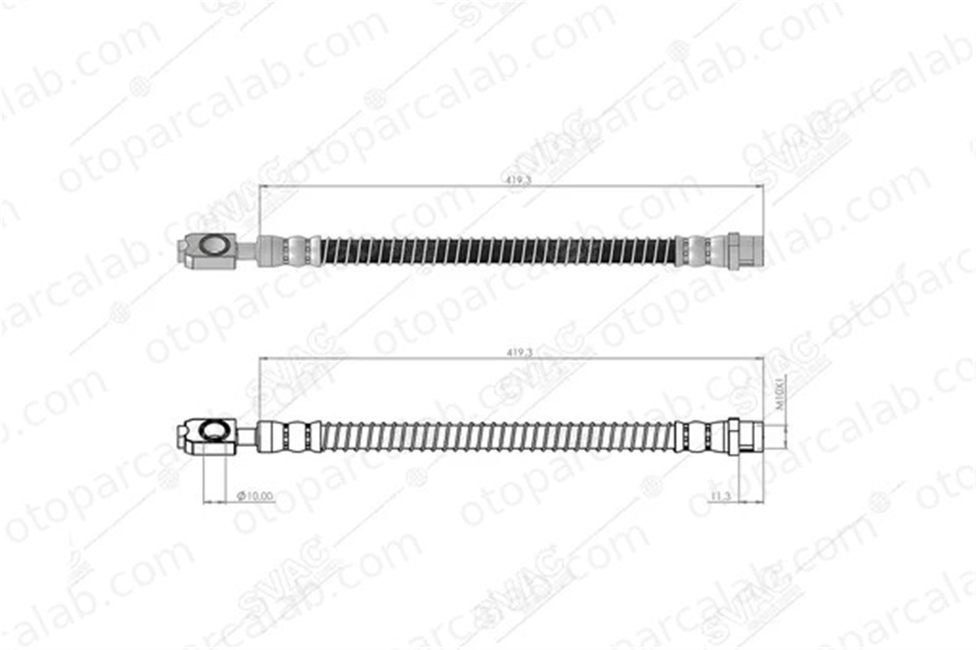 SVAC 10-0226 Fren Hortumu Arka Sağ veya Sol AUDI Q7 VW TOUAREG 7L0611776 7L0611776A