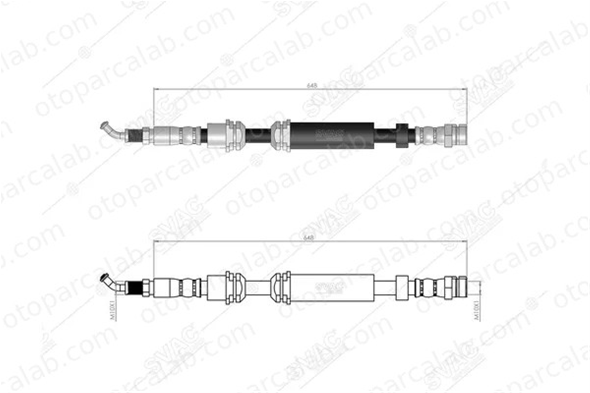 SVAC 10-0246 Fren Hortumu Ön Sol AUDI A4 B9 Avant A4 B9 8W0611707G