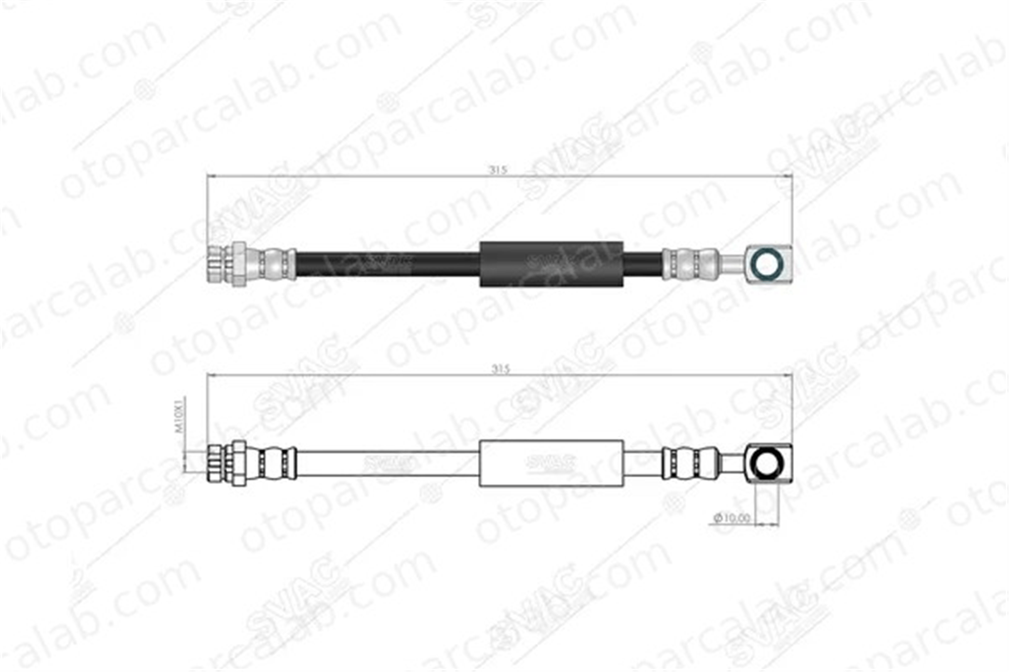 SVAC 10-0266 Fren Hortumu Arka Sağ veya Sol VW GOLF VII AUDI A3 Sportback 5Q0611775J 5Q0611775Q