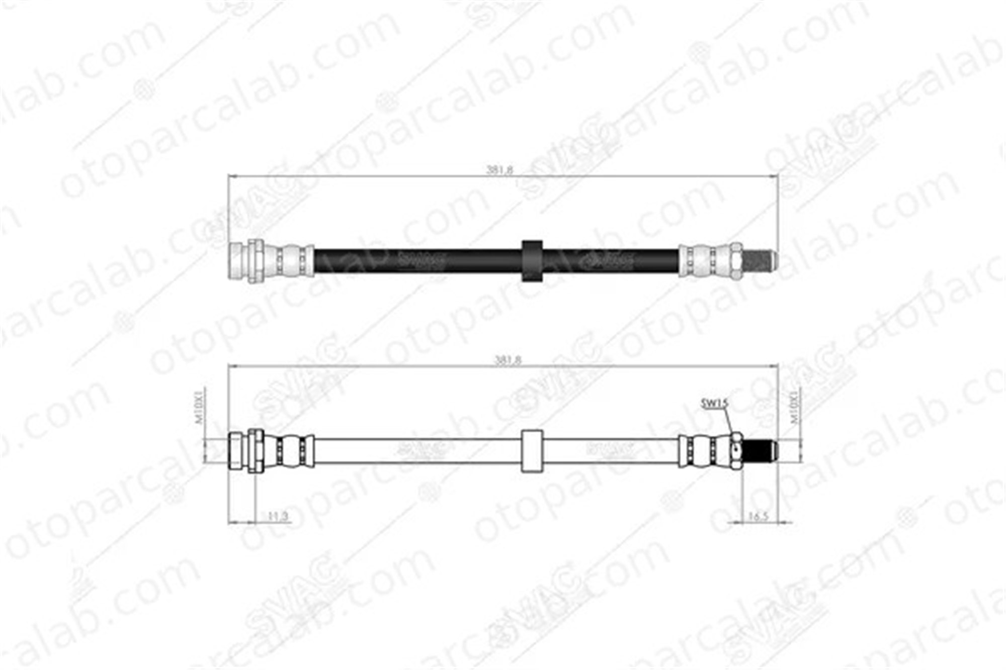 SVAC 20-0108 Fren Hortumu Arka Sağ veya Sol FORD TOURNEO CONNECT TRANSIT CONNECT 4447742 1473213
