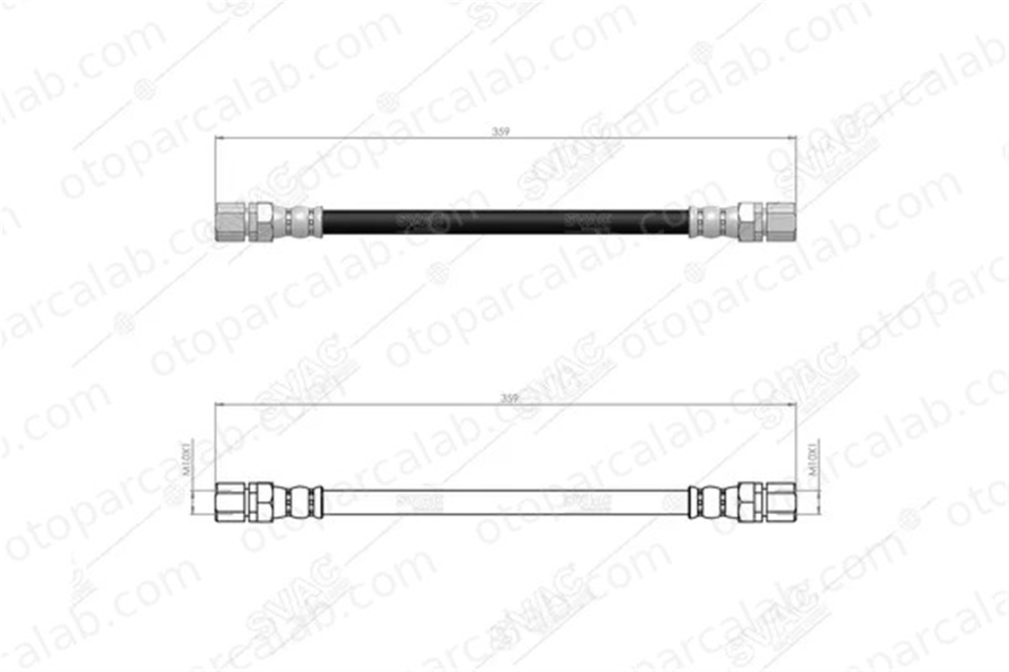 SVAC 20-0126 Fren Hortumu Arka Sağ veya Sol FORD FIESTA II FIESTA I 6049556 1613348