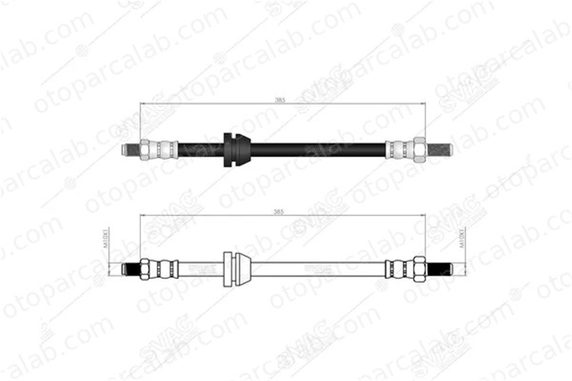 SVAC 20-0127 Fren Hortumu Ön Sağ veya Sol FORD FIESTA II BMW 1500-2000 84FB2078AA 34321116515
