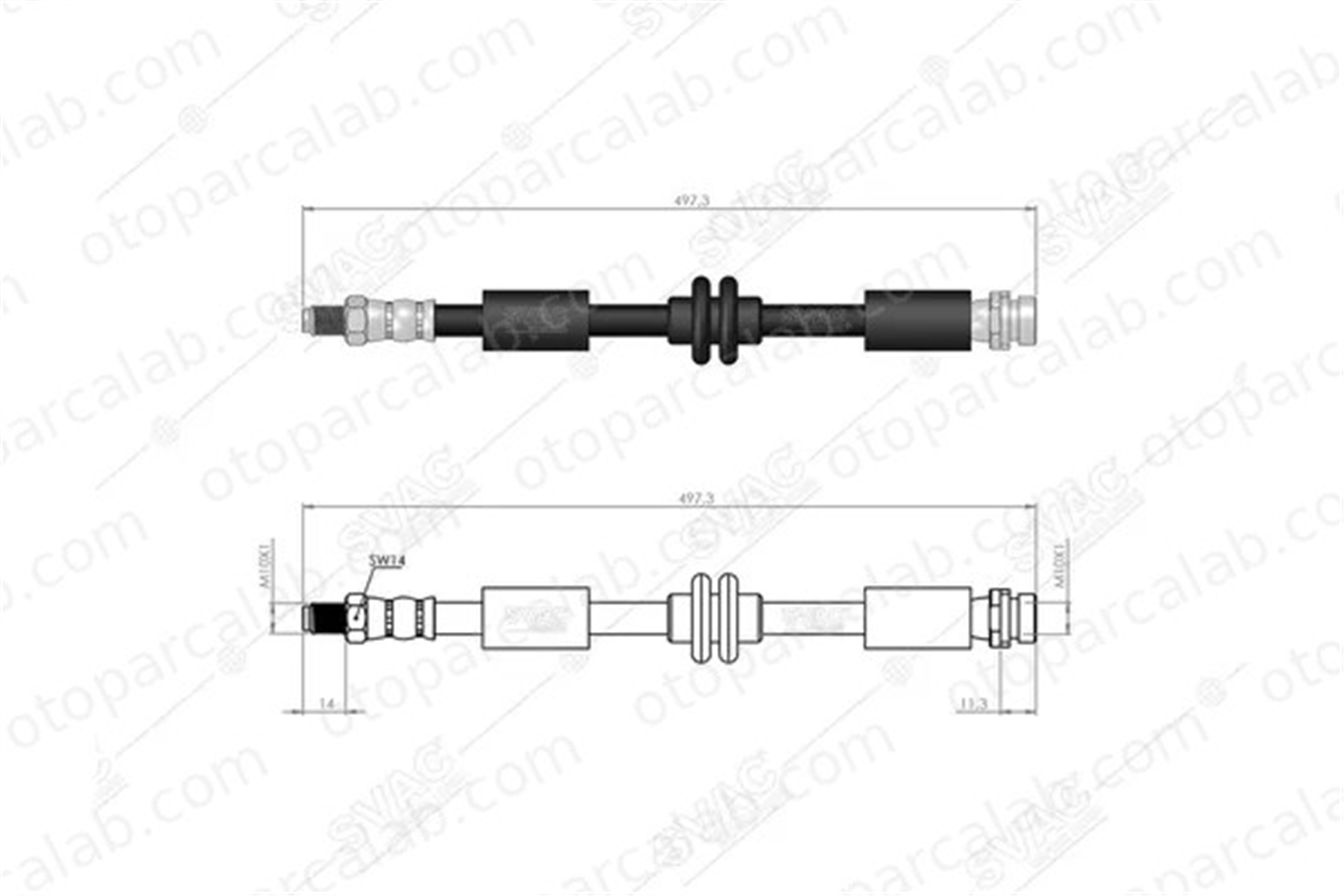 SVAC 20-0178 Fren Hortumu Arka Sağ veya Sol FORD KUGA I 8V412282AB 1501841