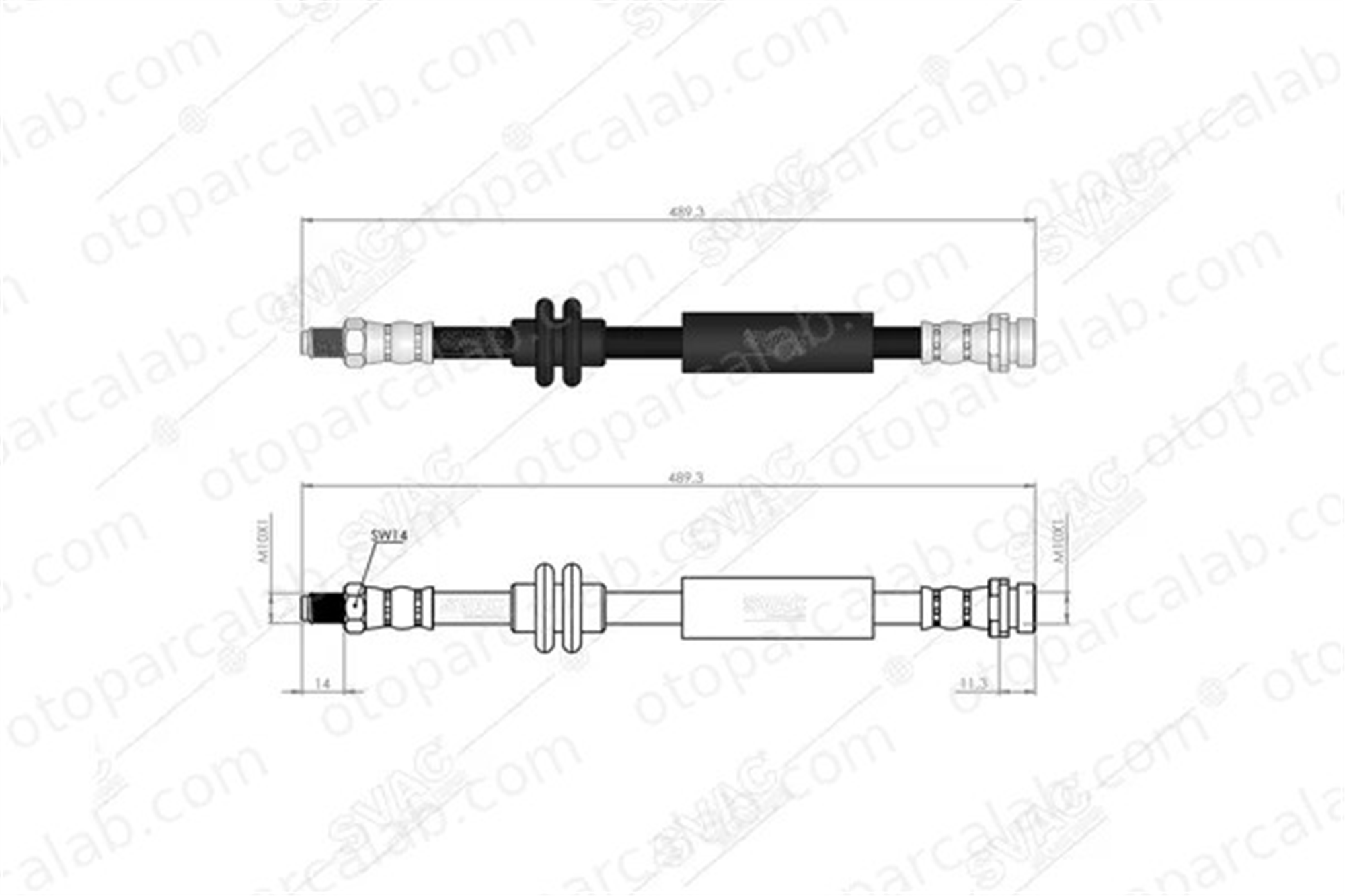 SVAC 20-0179 Fren Hortumu Arka Sağ veya Sol FORD KUGA II KUGA II VAN 1806734 1751732