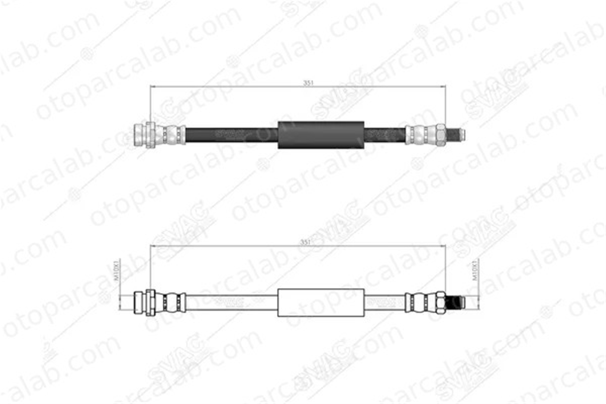 SVAC 20-0201 Fren Hortumu Arka Sağ veya Sol FORD TRANSIT V363 Panelvan/Van TRANSIT V363 Platform şasi 1763955 1845652