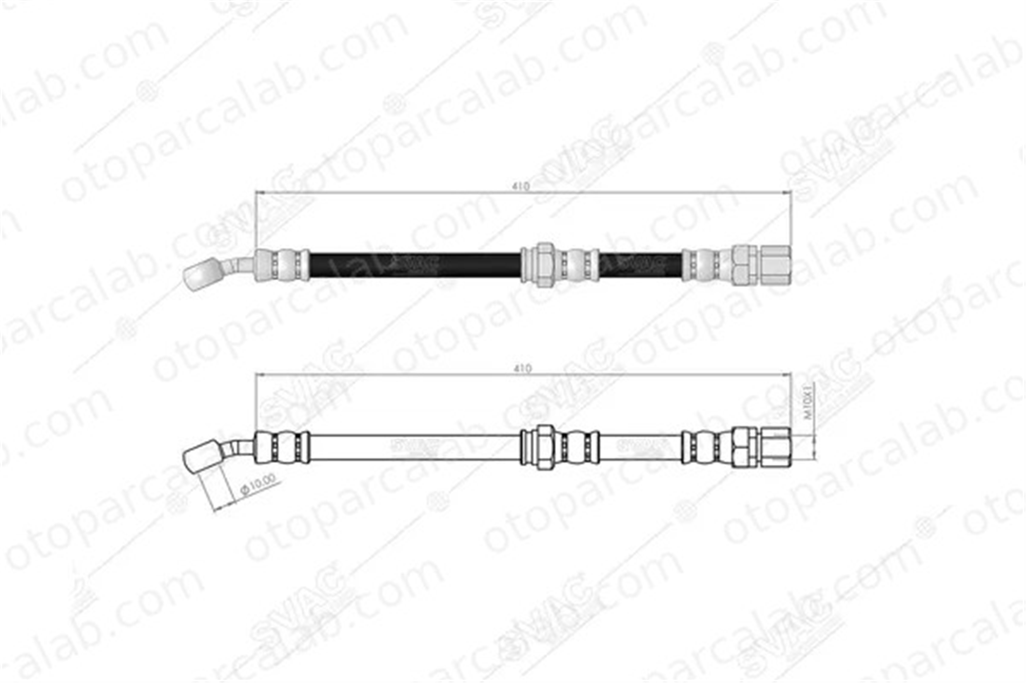 SVAC 30-0159 Fren Hortumu Ön Sağ CHEVROLET LACETTI NUBIRA Sedan 96397201 96397203