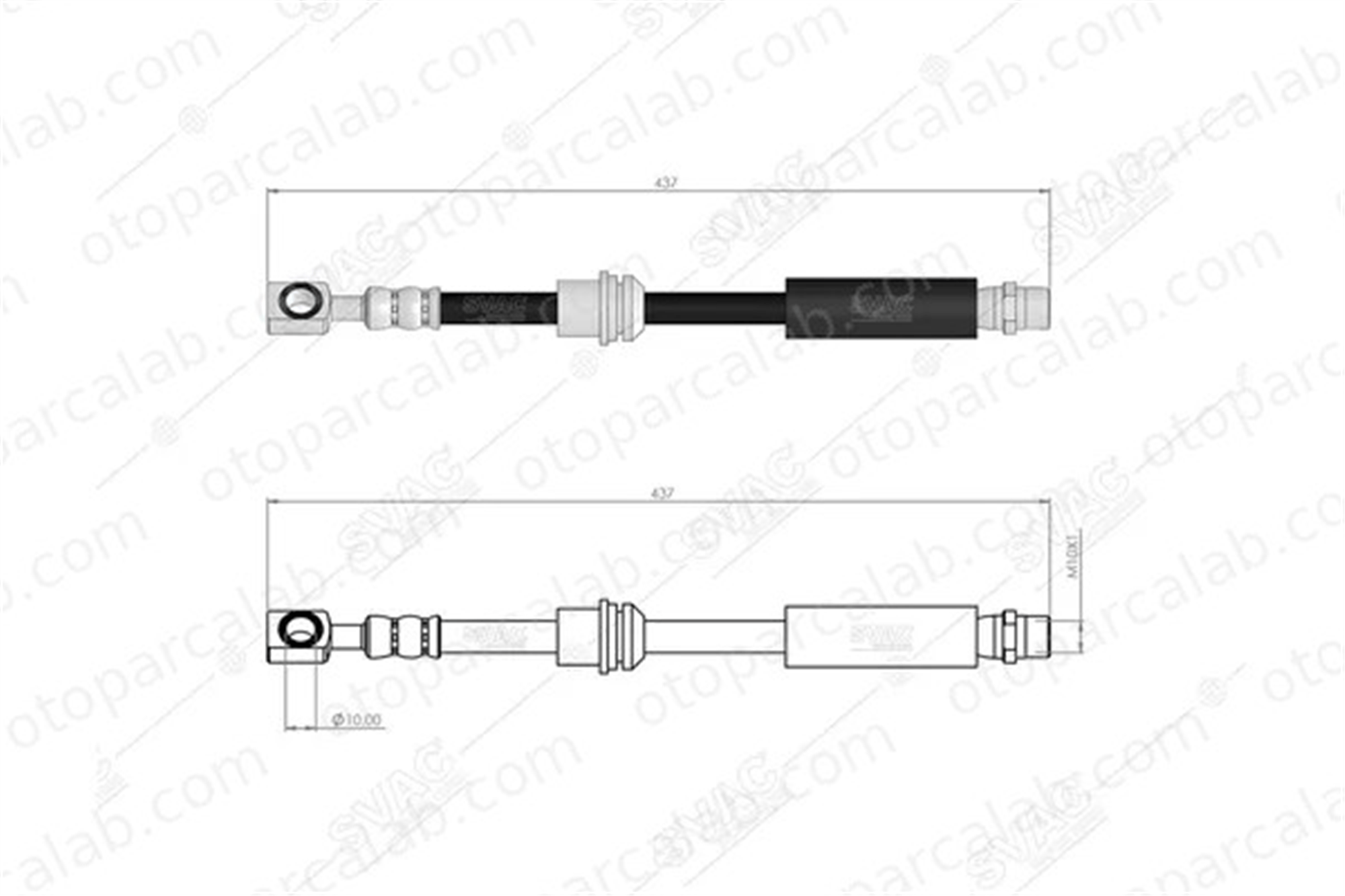 SVAC 30-0191 Fren Hortumu Ön Sağ veya Sol OPEL VECTRA C VECTRA C GTS 24436541 5562203