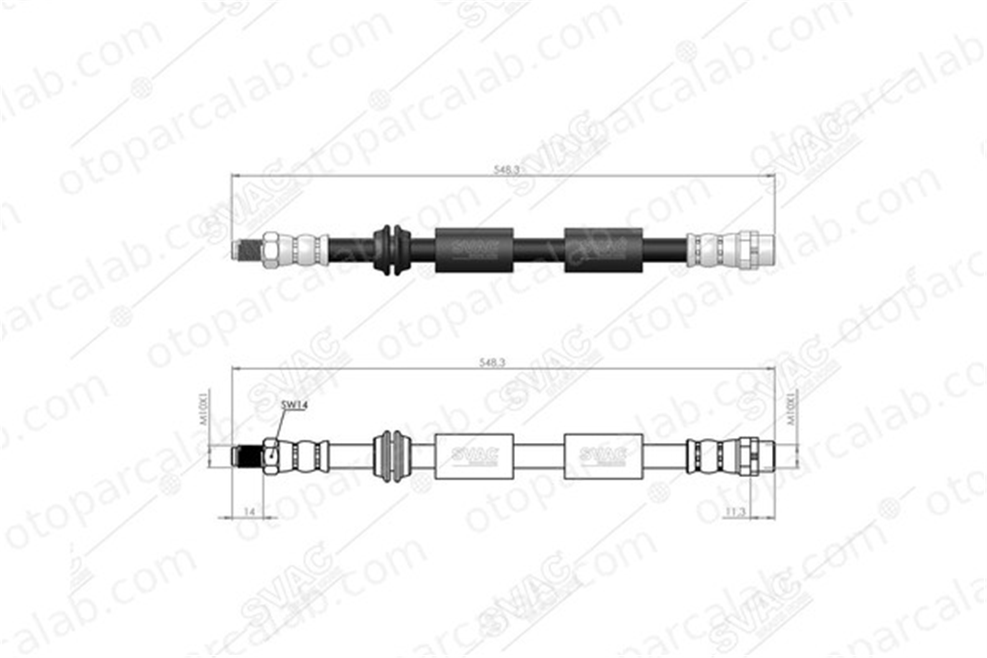 SVAC 40-0133 Fren Hortumu Ön Sağ veya Sol MINI MINI MINI CLUBMAN 34116772555 34306788442