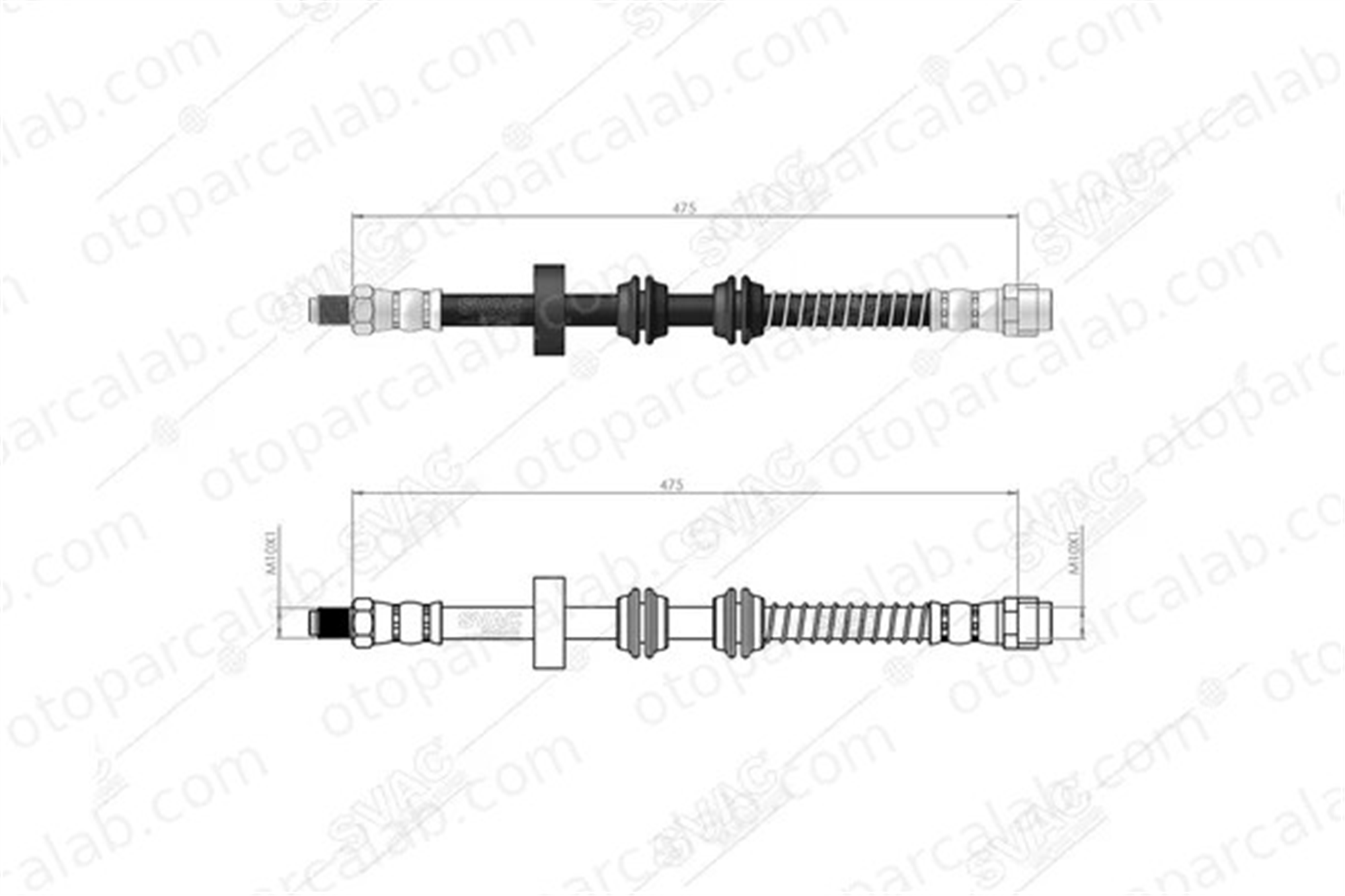 SVAC 50-0118 Fren Hortumu Arka Sağ veya Sol MERCEDES-BENZ GLE GLE Coupe 1664200448 A1664200448