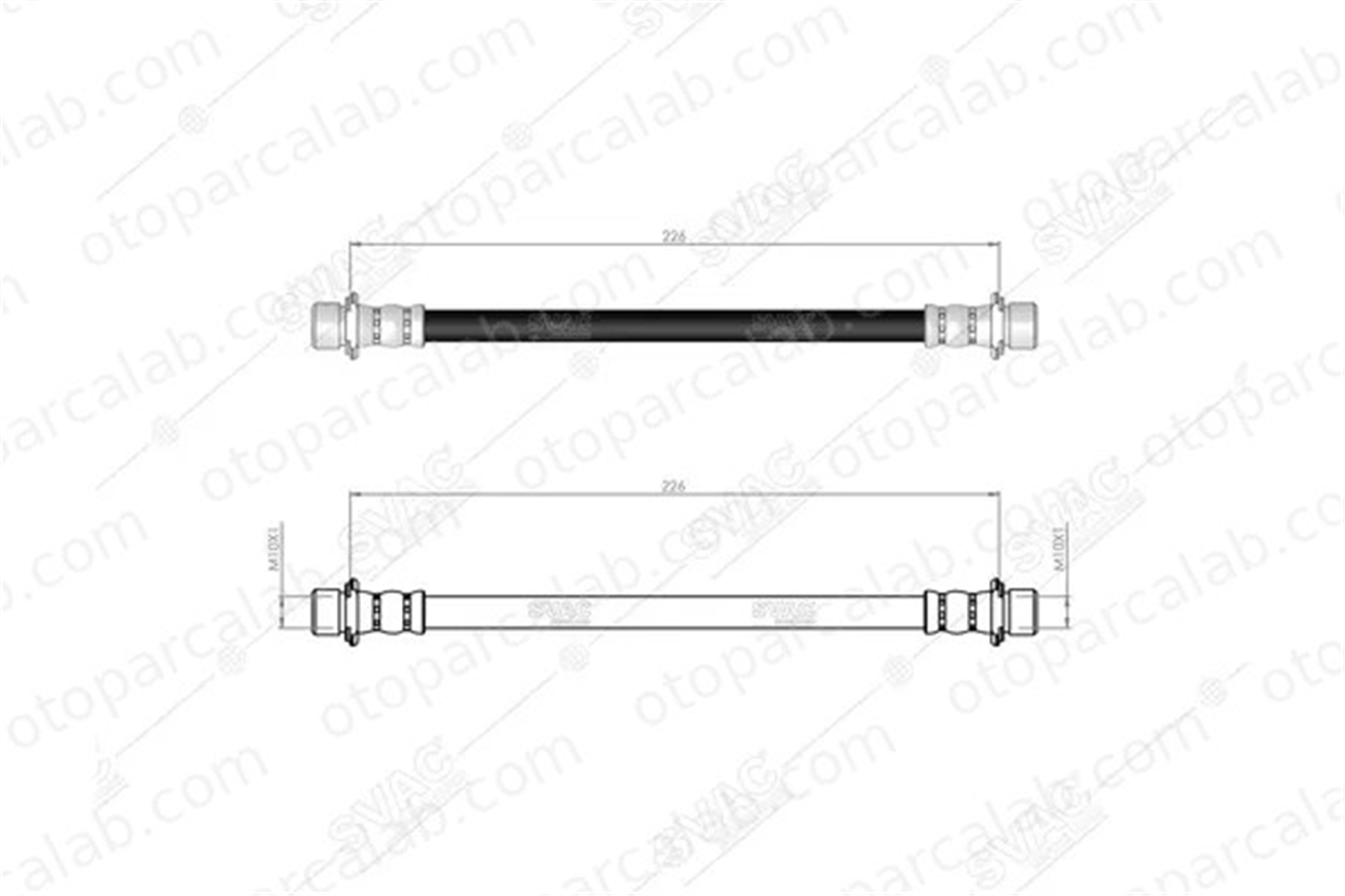 SVAC 60-0153 Fren Hortumu Arka Sağ veya Sol CITROËN C1 II PEUGEOT 108 90947W2062 1612138780