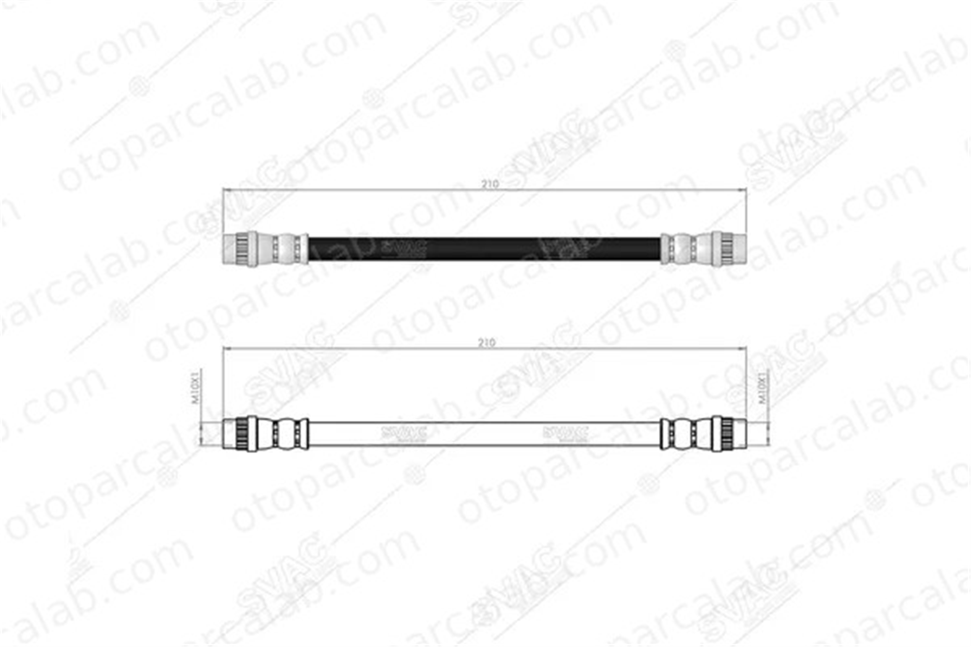 SVAC 60-0180 Fren Hortumu Arka Sağ veya Sol RENAULT MEGANE II CLIO III 8200572102 8200597218