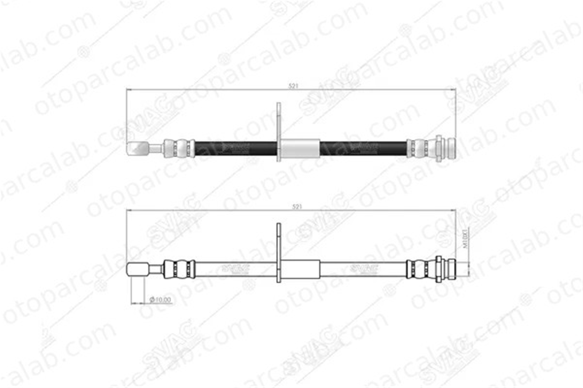 SVAC 74-0106 Fren Hortumu Ön Sol SUBARU IMPREZA Hatchback LEGACY IV Station wagon 26590AE020 26540AE020