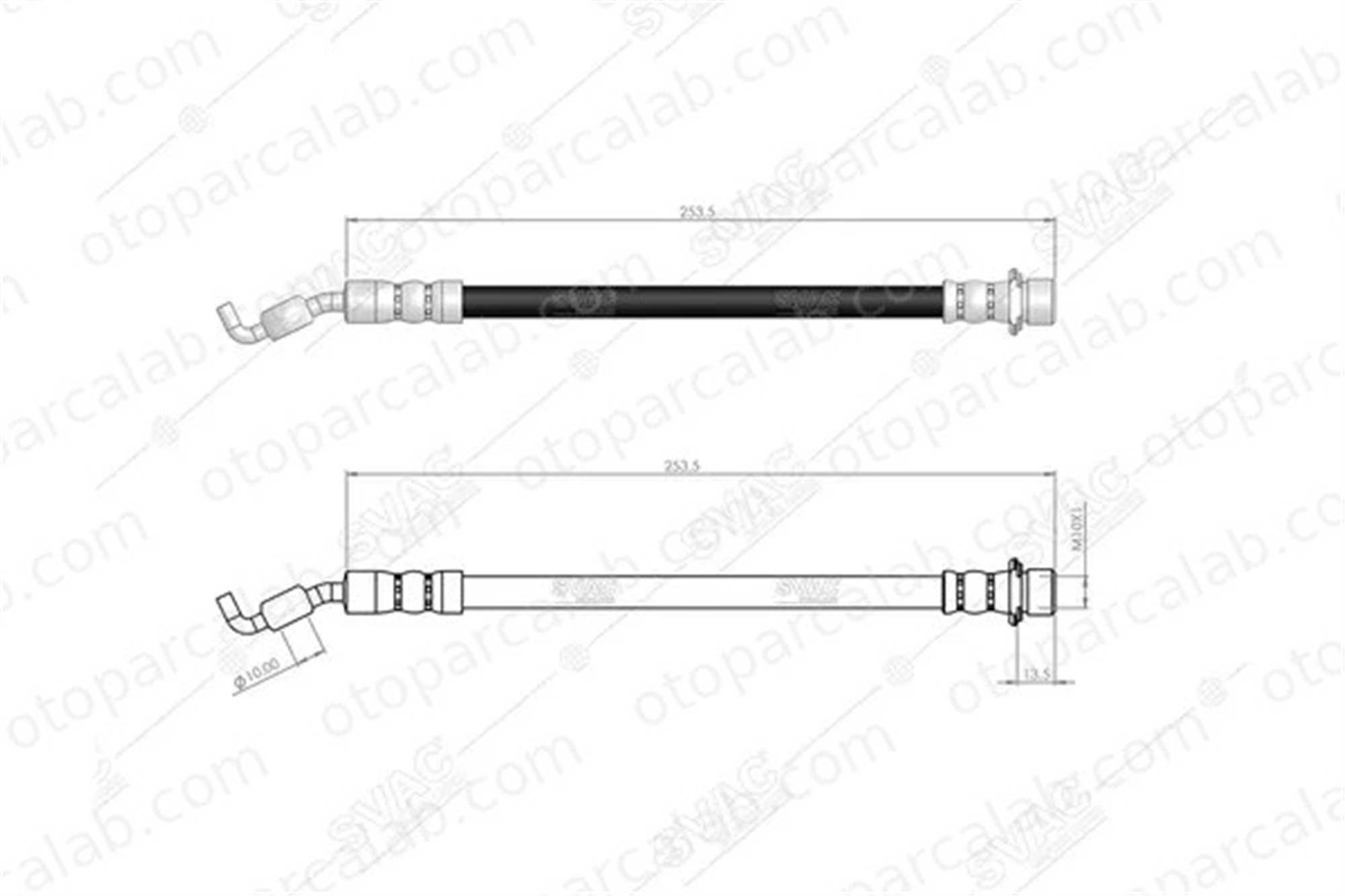 SVAC 76-0108 Fren Hortumu Arka Sağ veya Sol TOYOTA AVENSIS 9008094178