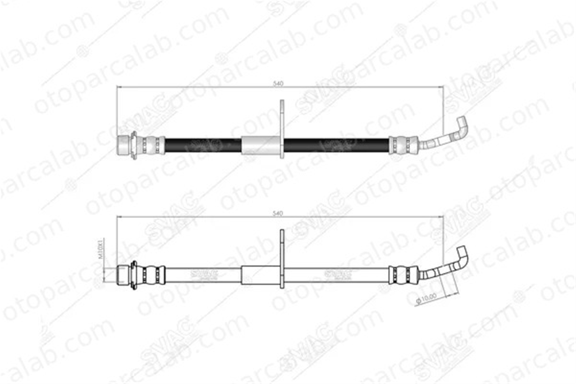 SVAC 76-0121 Fren Hortumu Ön Sağ TOYOTA CARINA E VI CARINA E VI Sedan 9008094015 9094702742