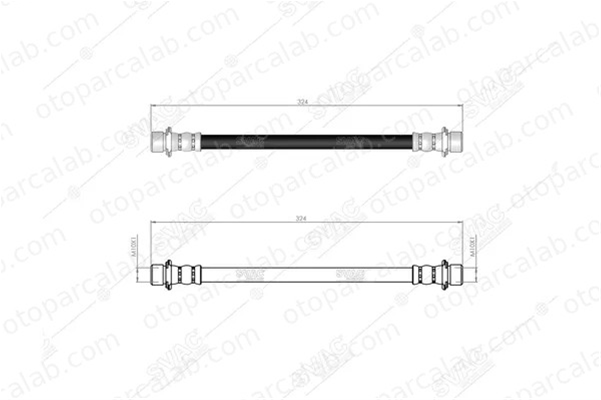 SVAC 76-0172 Fren Hortumu Arka Sağ veya Sol TOYOTA RAV 4 I RAV 4 I Cabrio 9094702780