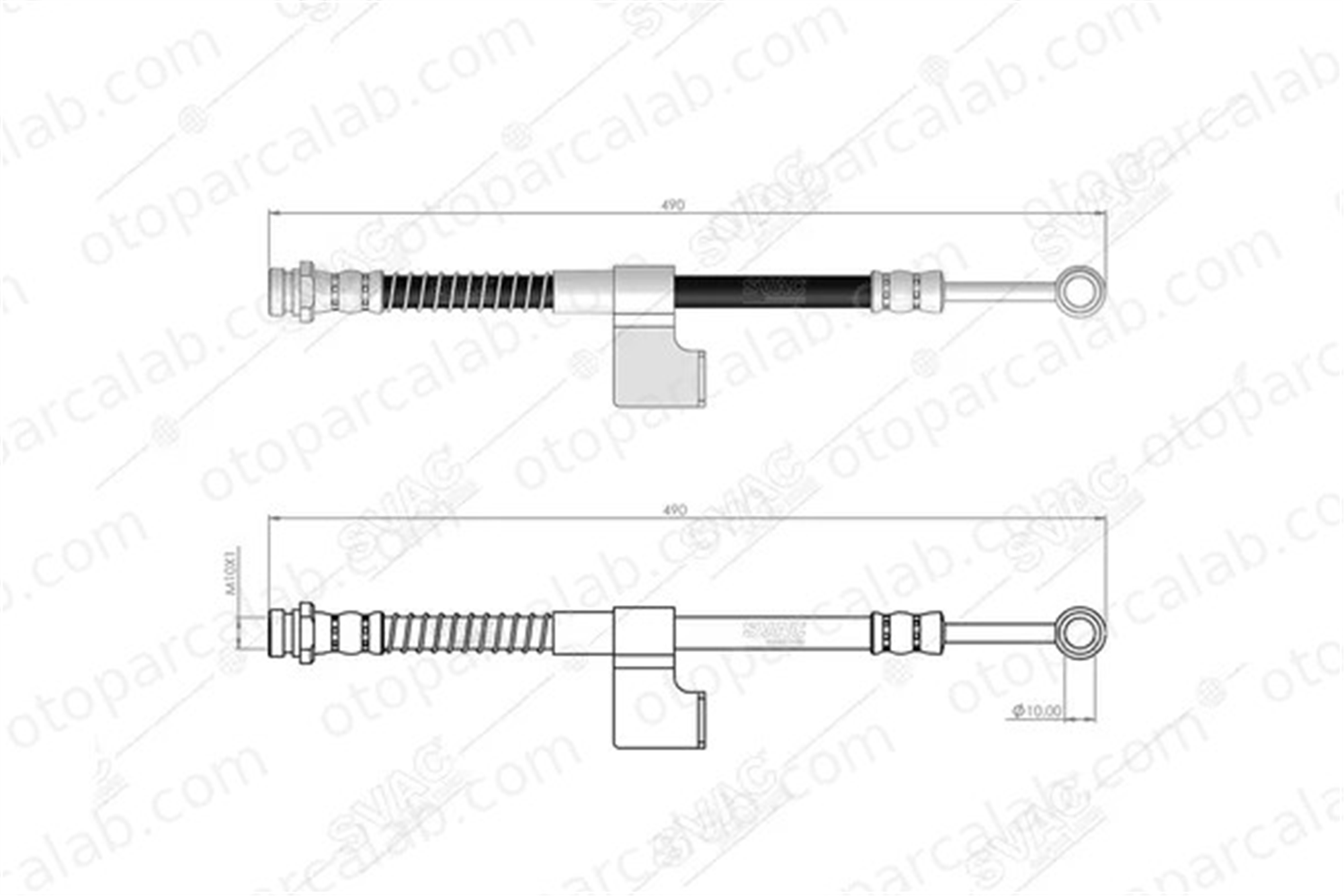 SVAC 80-0139 Fren Hortumu Ön Sol HYUNDAI GETZ 587311C000 587311C050
