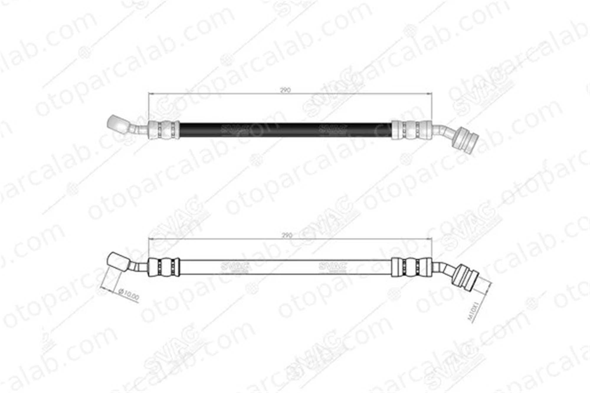 SVAC 80-0197 Fren Hortumu Arka Sol HYUNDAI H-1 Cargo H-1 Travel 587374H730 587374H300