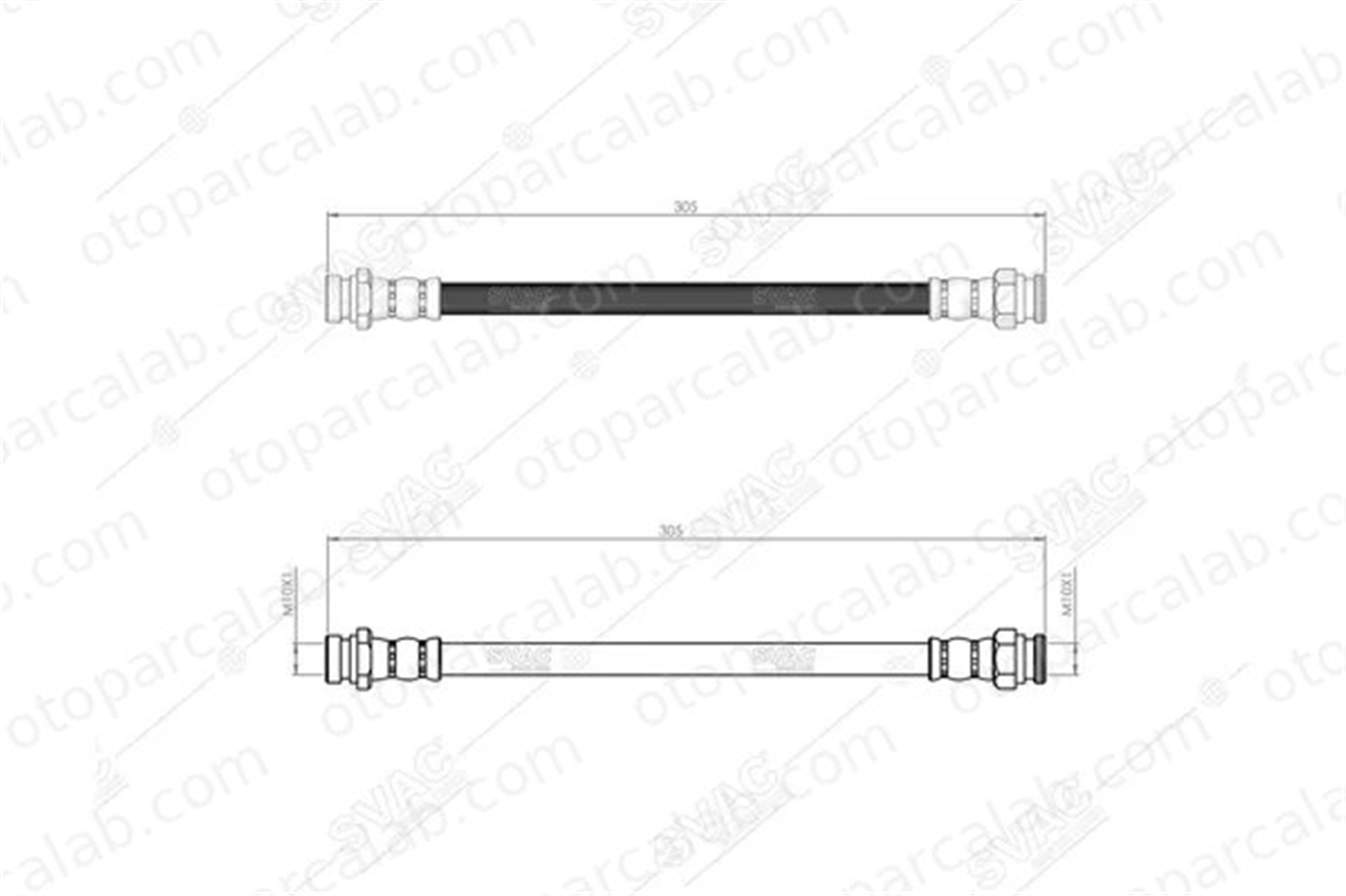 SVAC 80-0203 Fren Hortumu Arka Sağ KIA RIO II RIO II Sedan 587381G000 587381G000DS