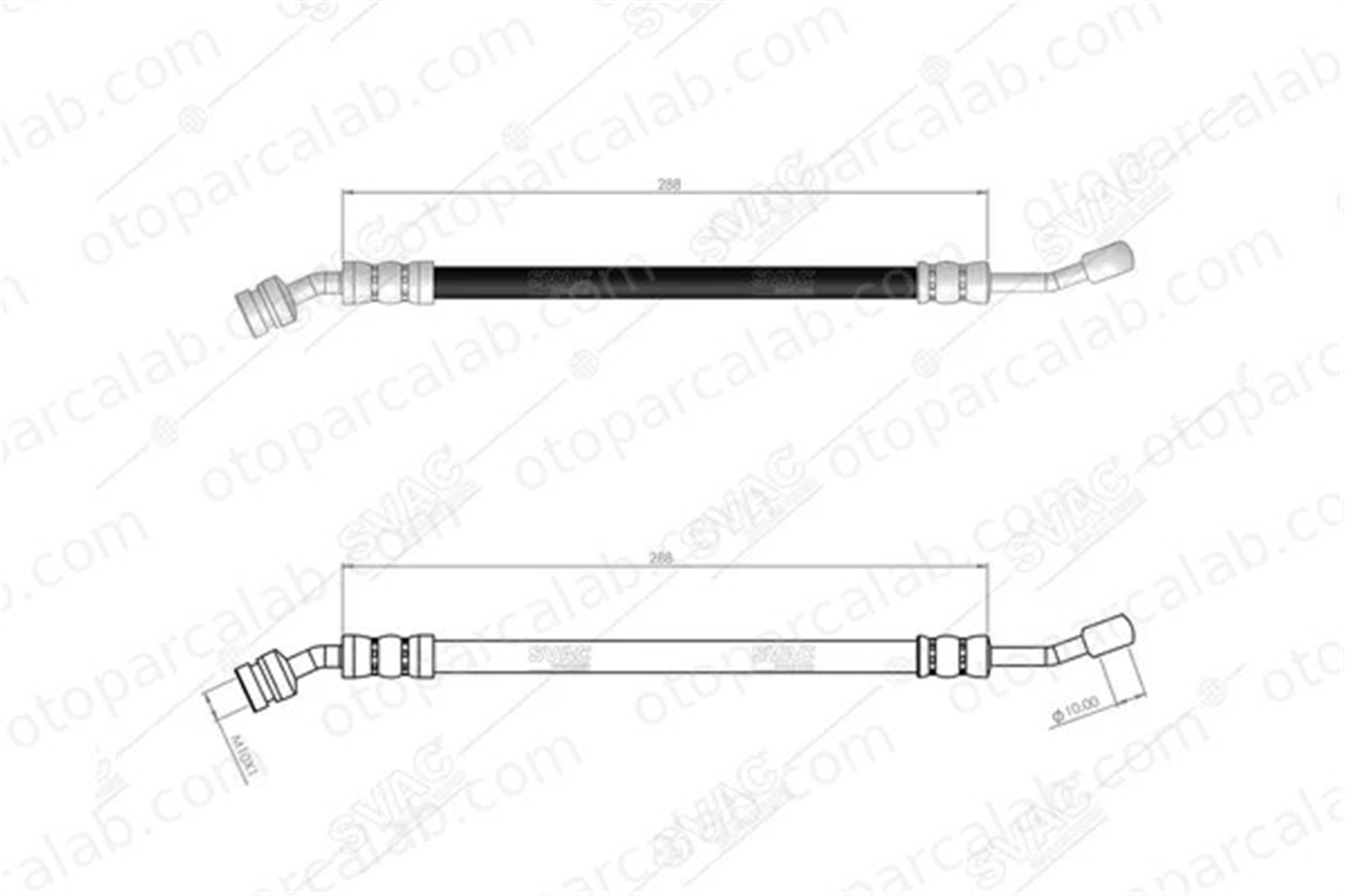 SVAC 80-0209 Fren Hortumu Arka Sağ HYUNDAI H-1 Cargo H-1 Travel 587384H730 587384H300