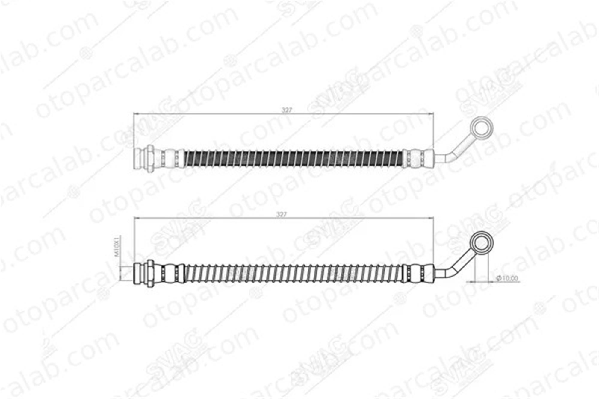 SVAC 80-0218 Fren Hortumu Ön Sol HYUNDAI H100 Platform şasi 588114F010 588114F000