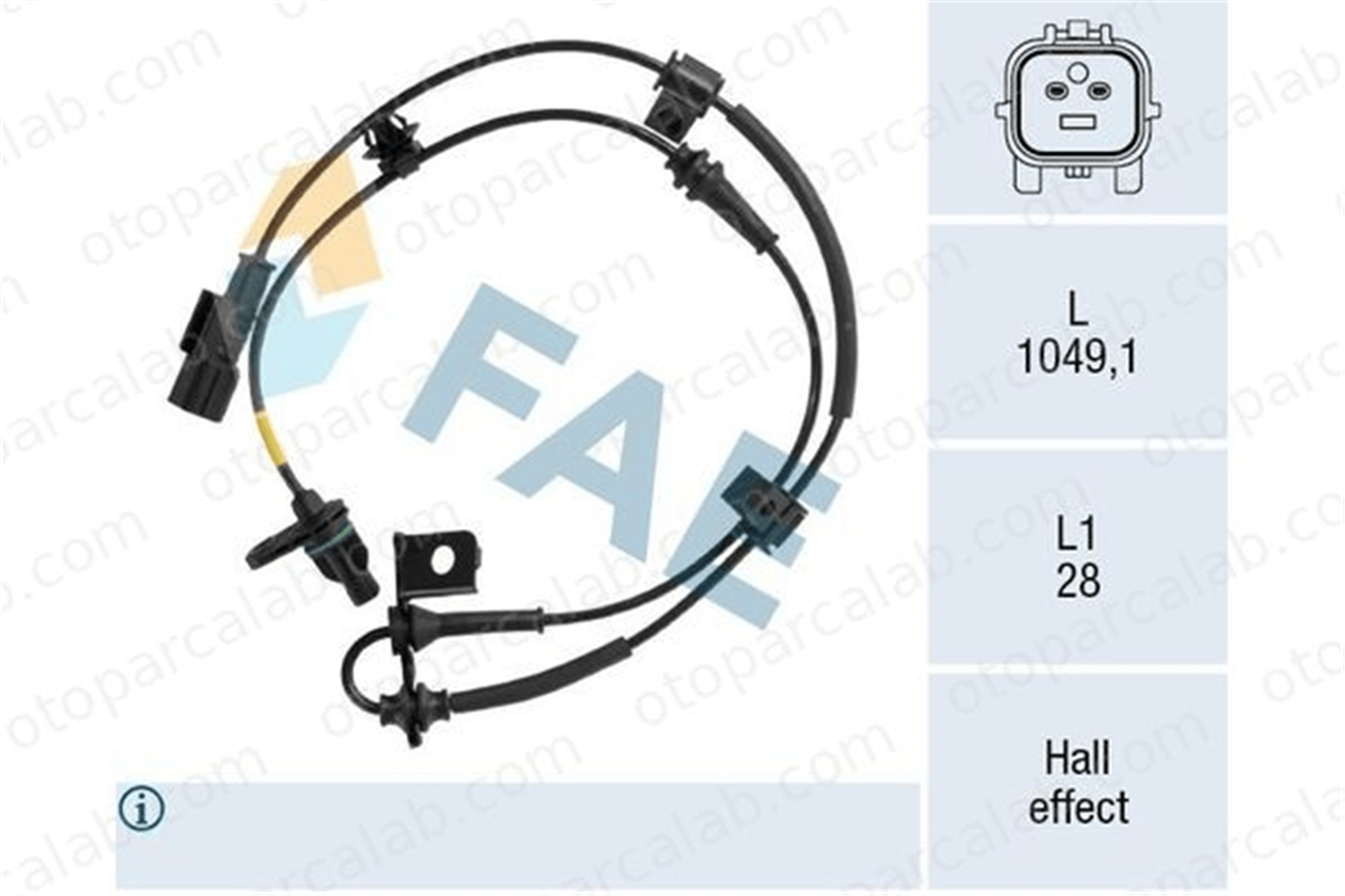 SWAG 33 10 8603 Abs Sensörü Ön Sol HYUNDAI TUCSON KIA SPORTAGE IV 95670D3000