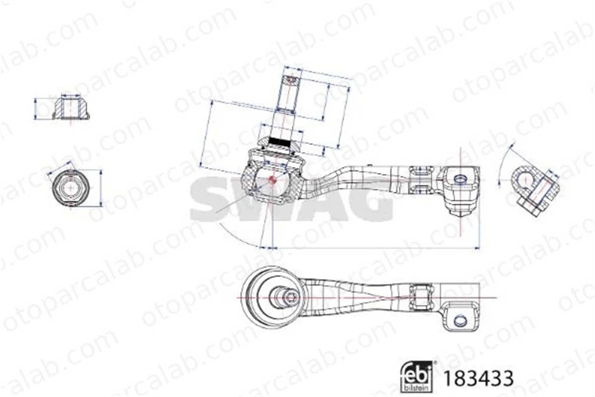 SWAG 33 10 8963 Rot Başı Sağ BMW X3 X4 33108963 32104A01666
