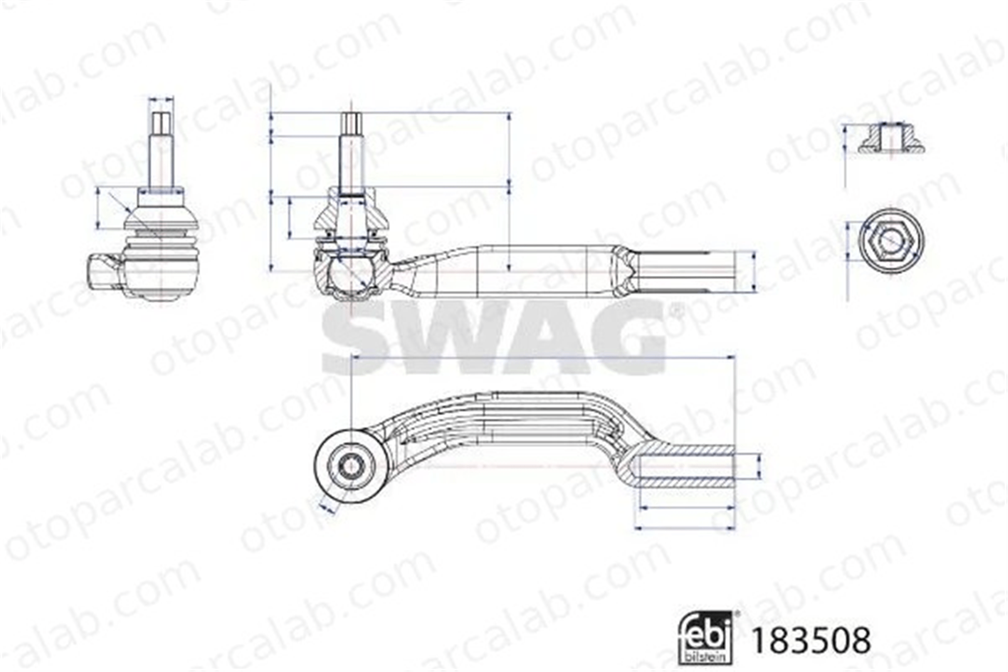 SWAG 33 10 9000 Rot Başı Sol MERCEDES-BENZ B-SERISI Sports Tourer GLA 33109000 2473308501