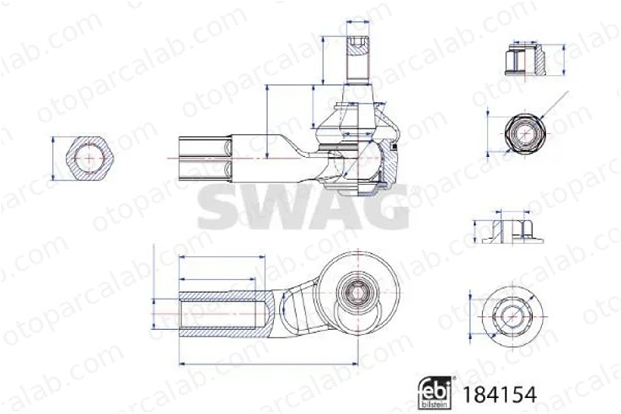 SWAG 33 10 9286 Rot Başı Sağ SKODA OCTAVIA IV Combi VW GOLF VIII 33109286 5WA423812B