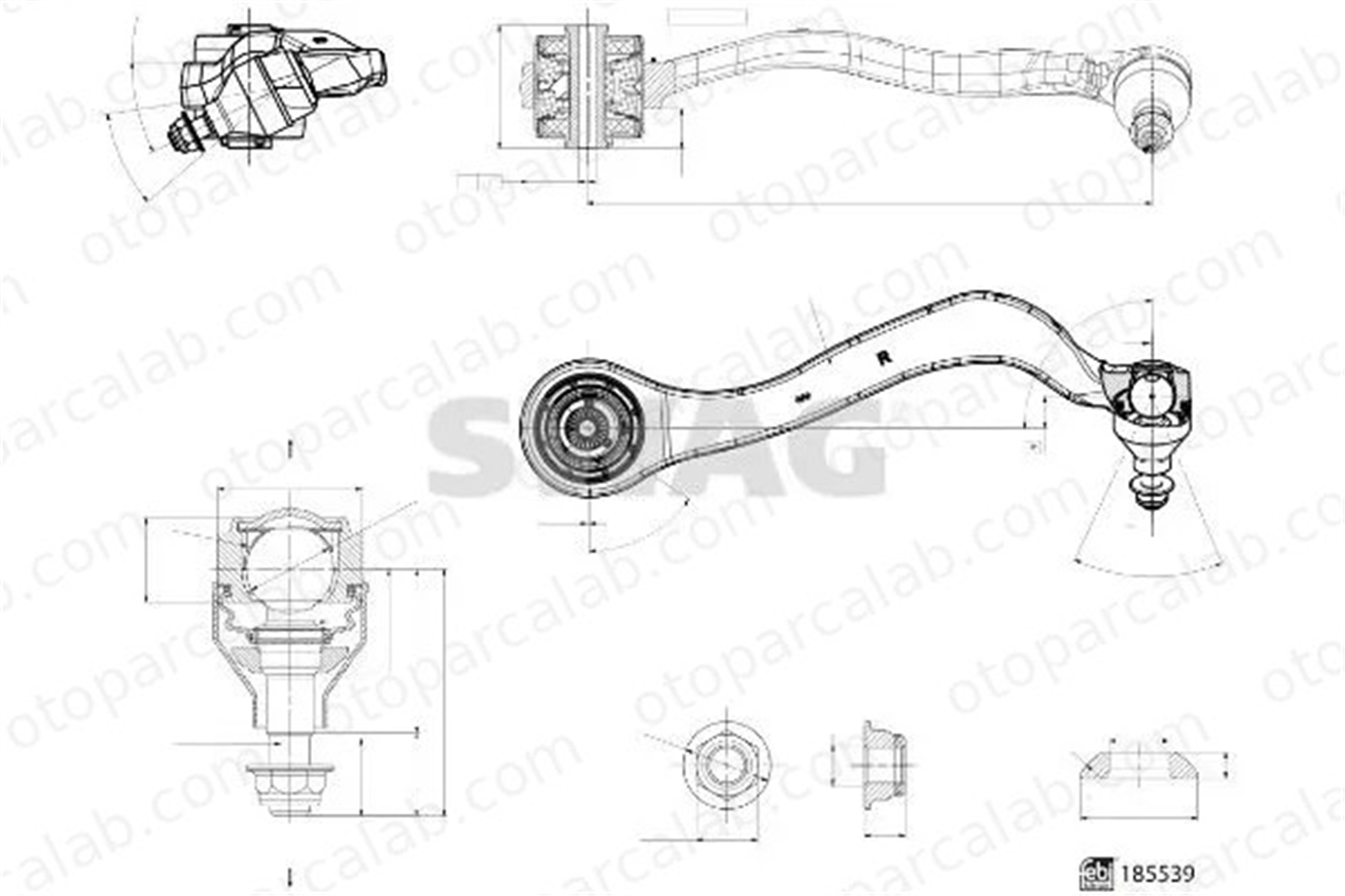 SWAG 33 10 9965 Salıncak Ön Üst Sağ BMW 3 3 Touring 31106894662