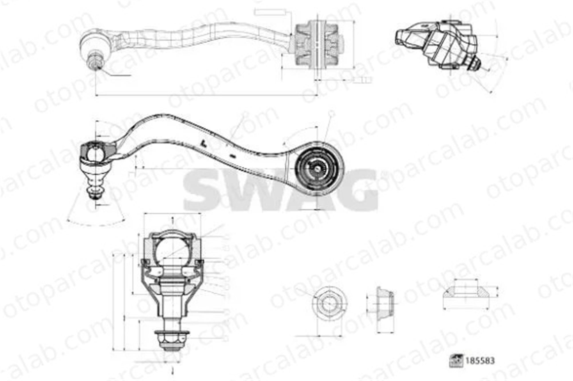 SWAG 33 10 9987 Salıncak Ön Alt Sol BMW 3 3 Touring 31106894661