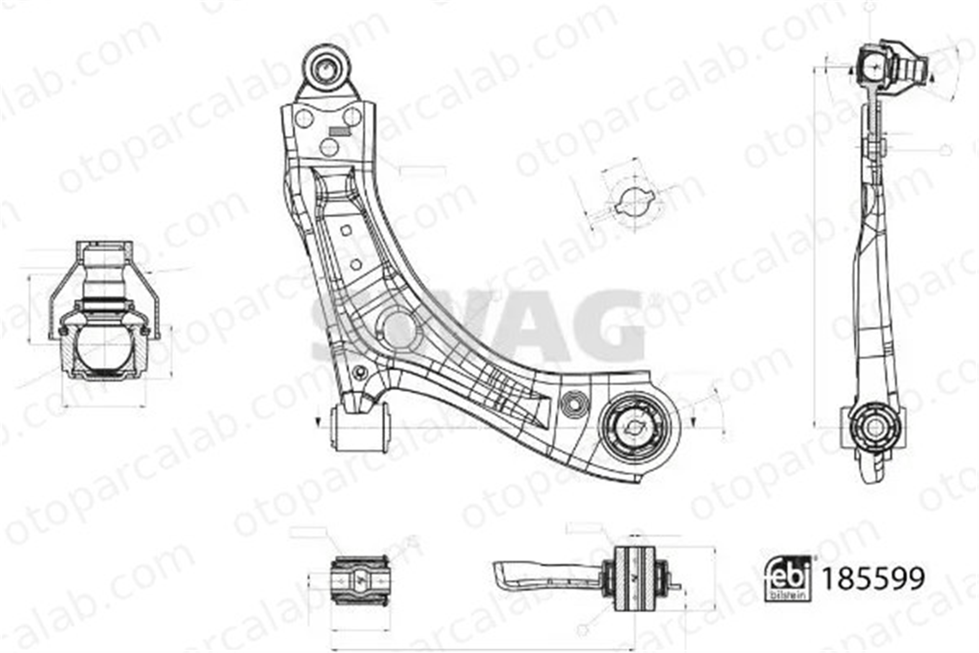 SWAG 33 10 9998 Salıncak Ön Alt Sağ FORD FOCUS IV FOCUS IV Turnier JX613A423AEB 2194097