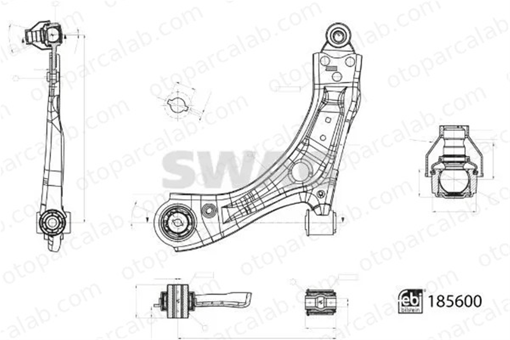 SWAG 33 10 9999 Salıncak Ön Alt Sol FORD FOCUS IV FOCUS IV Turnier JX613A424AEB 2194099