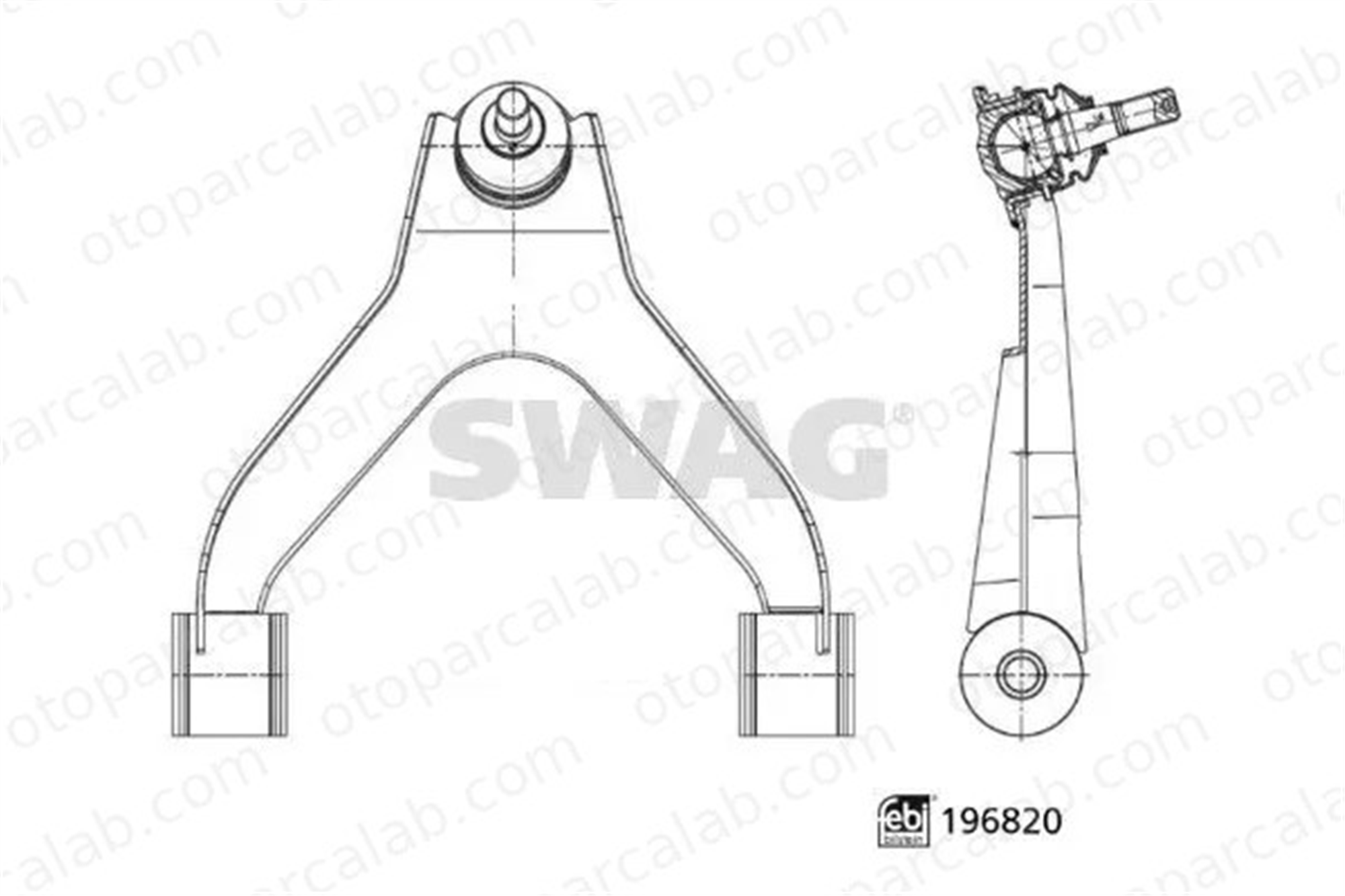 SWAG 33 11 2346 Salıncak Ön Üst Sağ veya Sol IVECO DAILY VI Panelvan/Van DAILY VI Platform şasi 5801564293