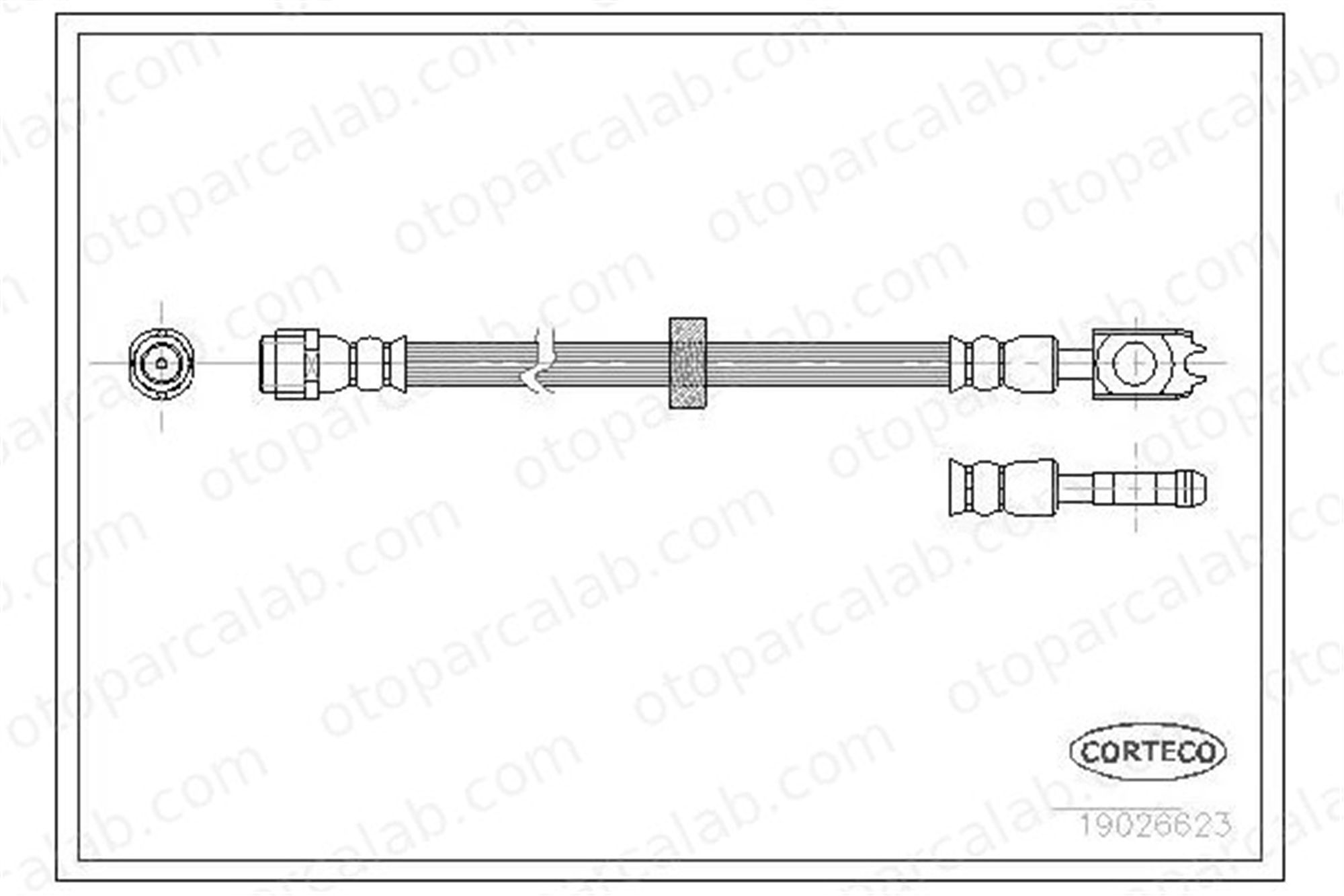 SWAPP 40550 Fren Hortumu Ön Sağ veya Sol VW POLO III LUPO I 6N0611701 3A0611701