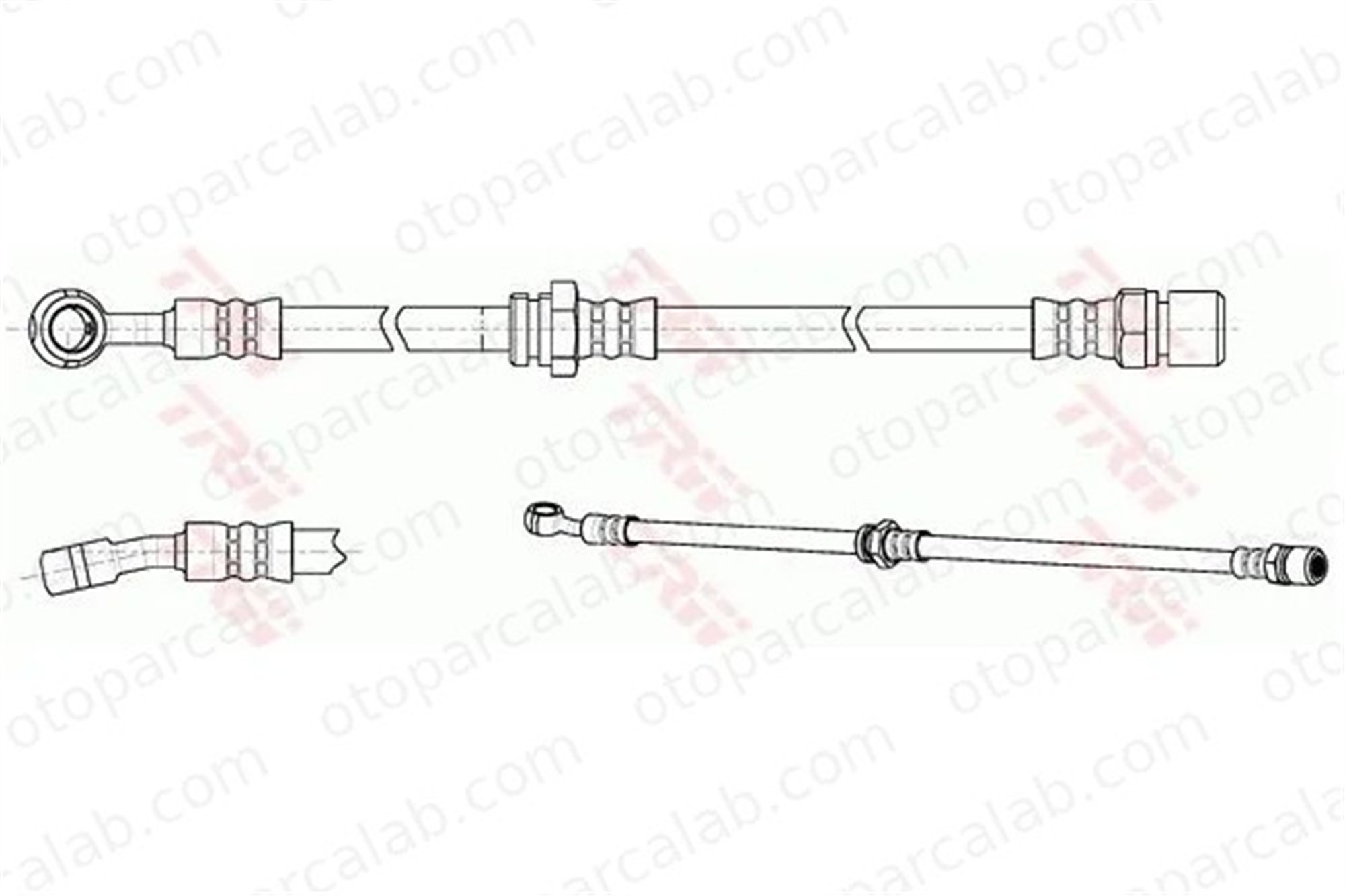 SWAPP 40691 Fren Hortumu Ön Sol CHEVROLET LACETTI NUBIRA Sedan 96397202 96397200