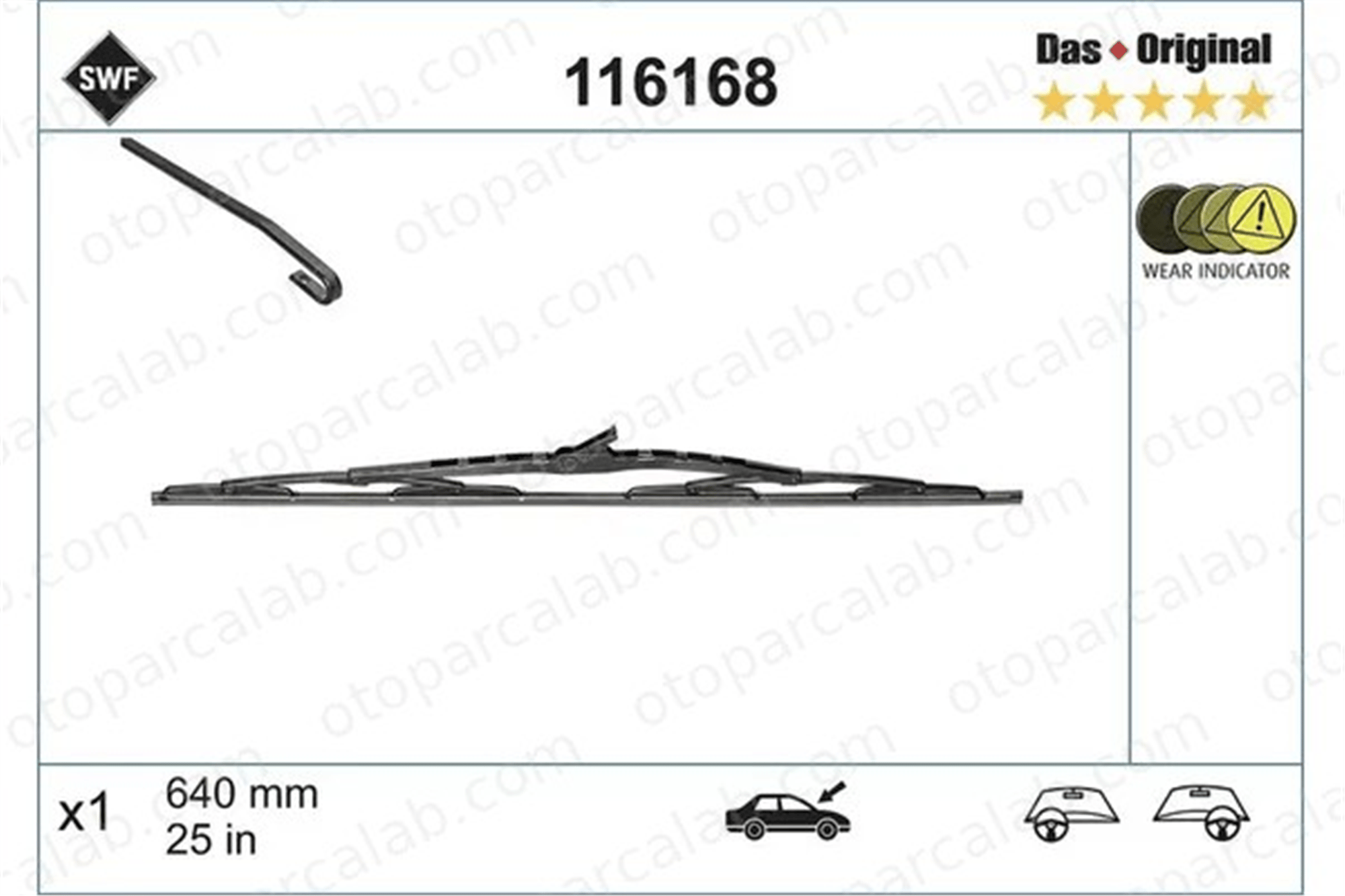 SWF 116108 Silecek Süpürgesi Arka 400 mm - 16 inç MERCEDES-BENZ E-SERISI E-SERISI T-Model A2108200245