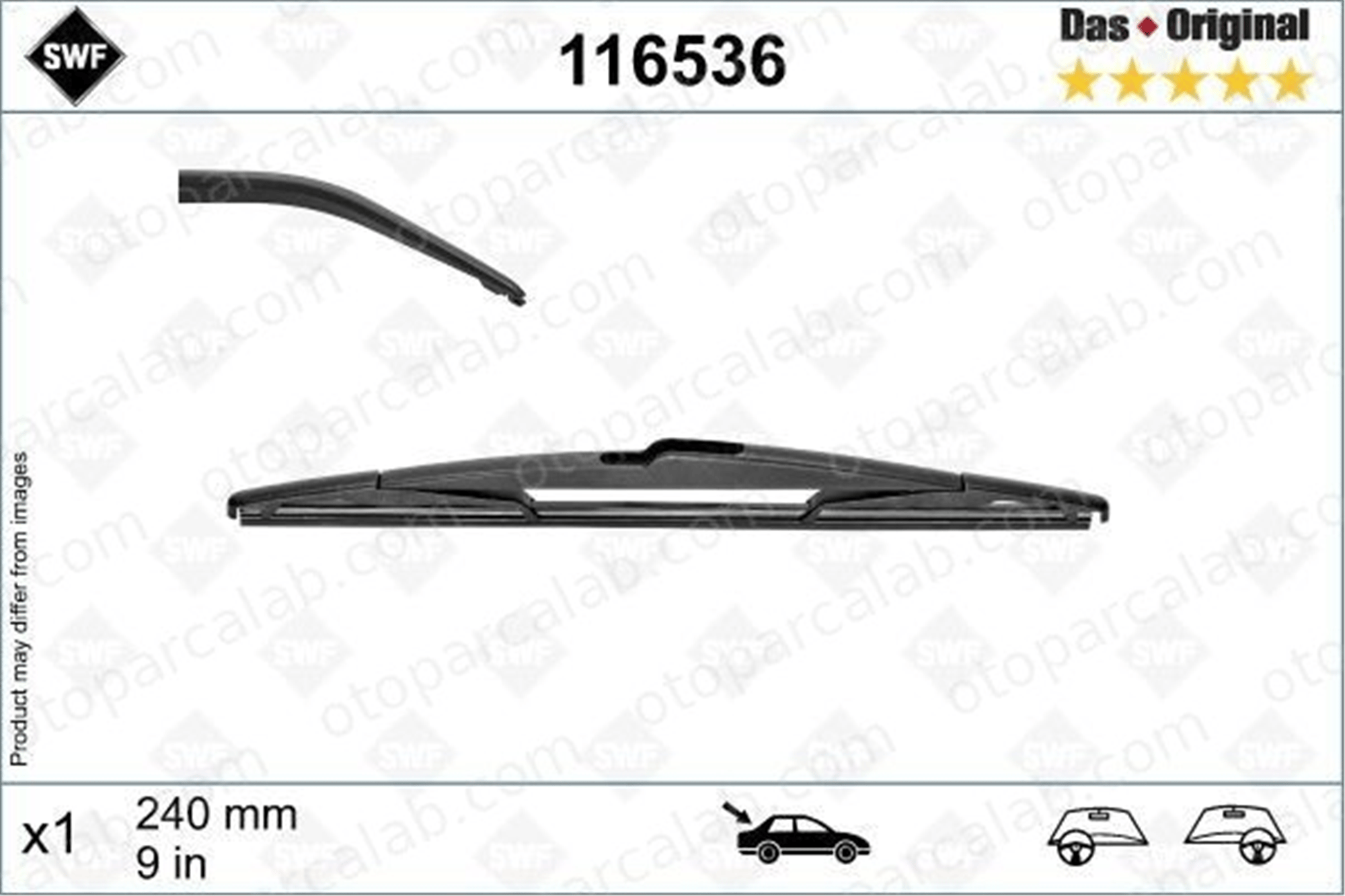 SWF 116536 Silecek Süpürgesi Ön 240 mm - 9 inç RENAULT MEGANE IV Hatchback MEGANE IV Grandtour 287909946R 287901560R
