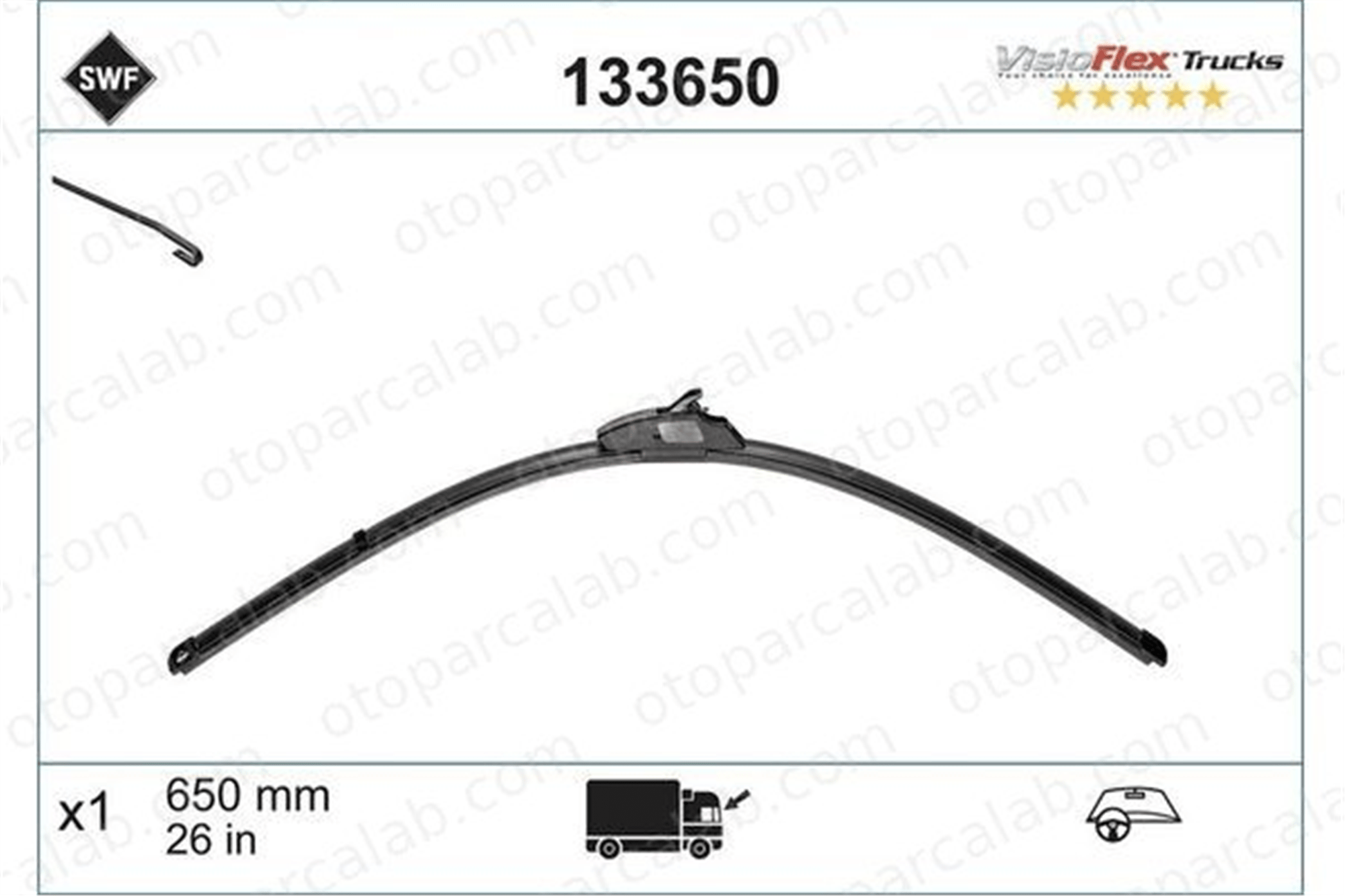 SWF 133650 Silecek Süpürgesi Ön 650 mm - 26 inç IVECO S-WAY