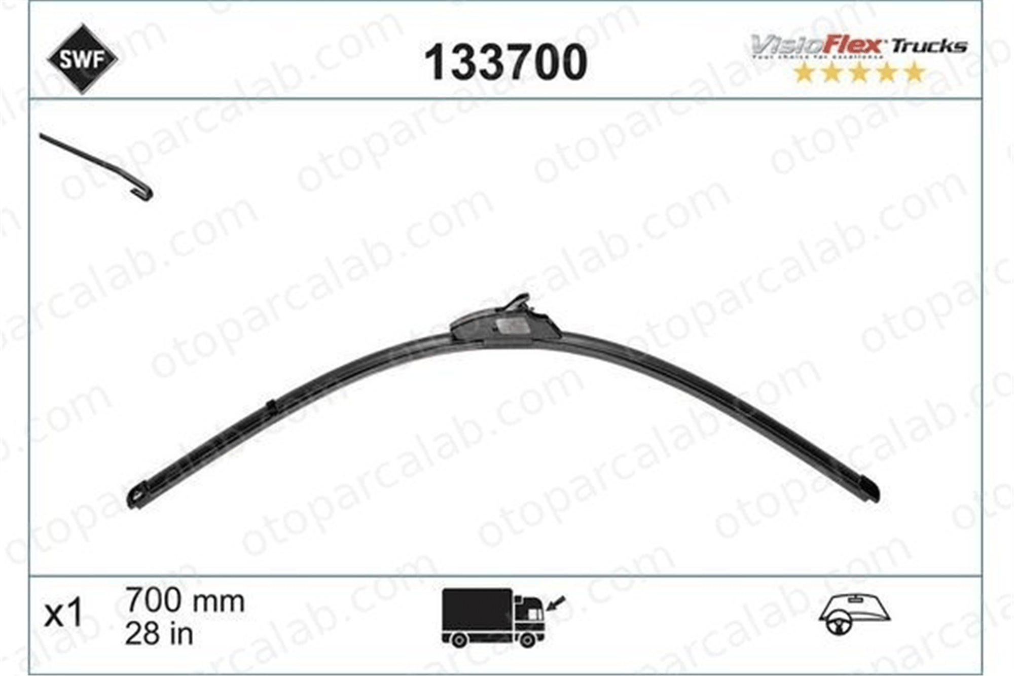 SWF 133700 Silecek Süpürgesi Ön 700 mm - 28 inç MERCEDES-BENZ ACTROS MP2 / MP3