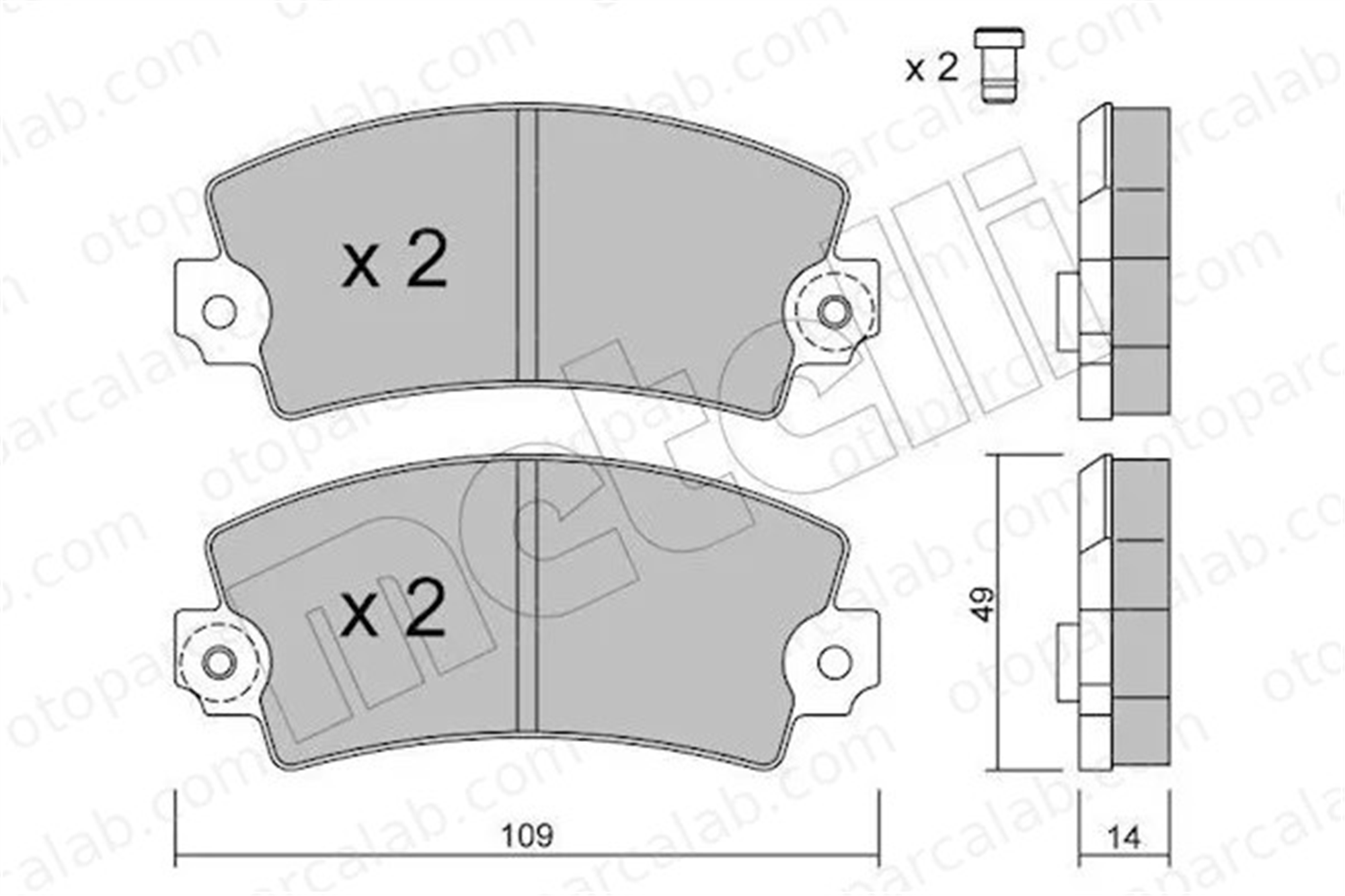 TECHNOBRAKE TCB70107 Fren Disk Balata Ön RENAULT 5 18 7701348070 7701202890