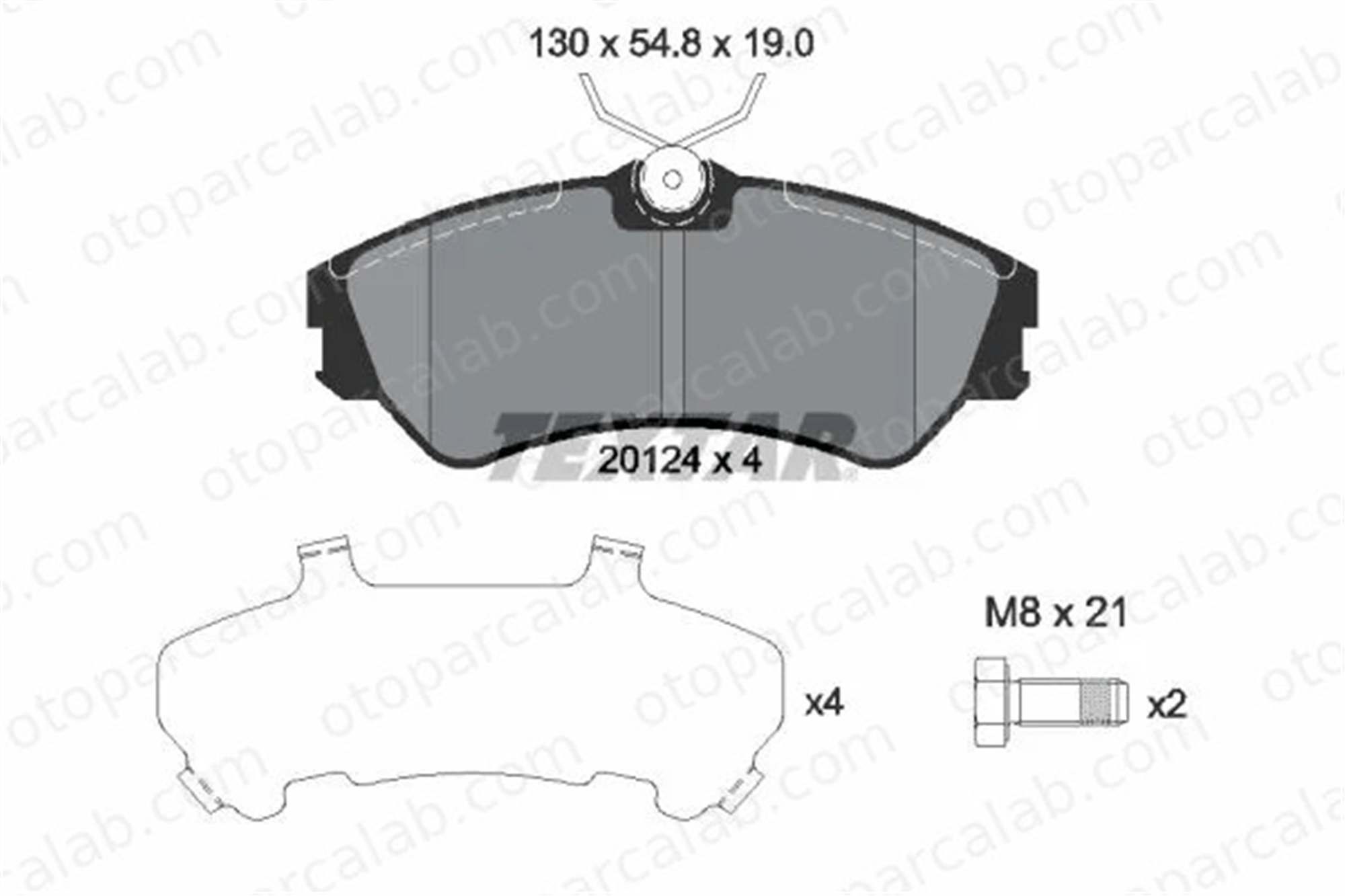 TEXTAR 2012401 Fren Disk Balata Ön VW TRANSPORTER T4 Minibüs/Otobüs TRANSPORTER T4 Panelvan/Van 2012401 701698151