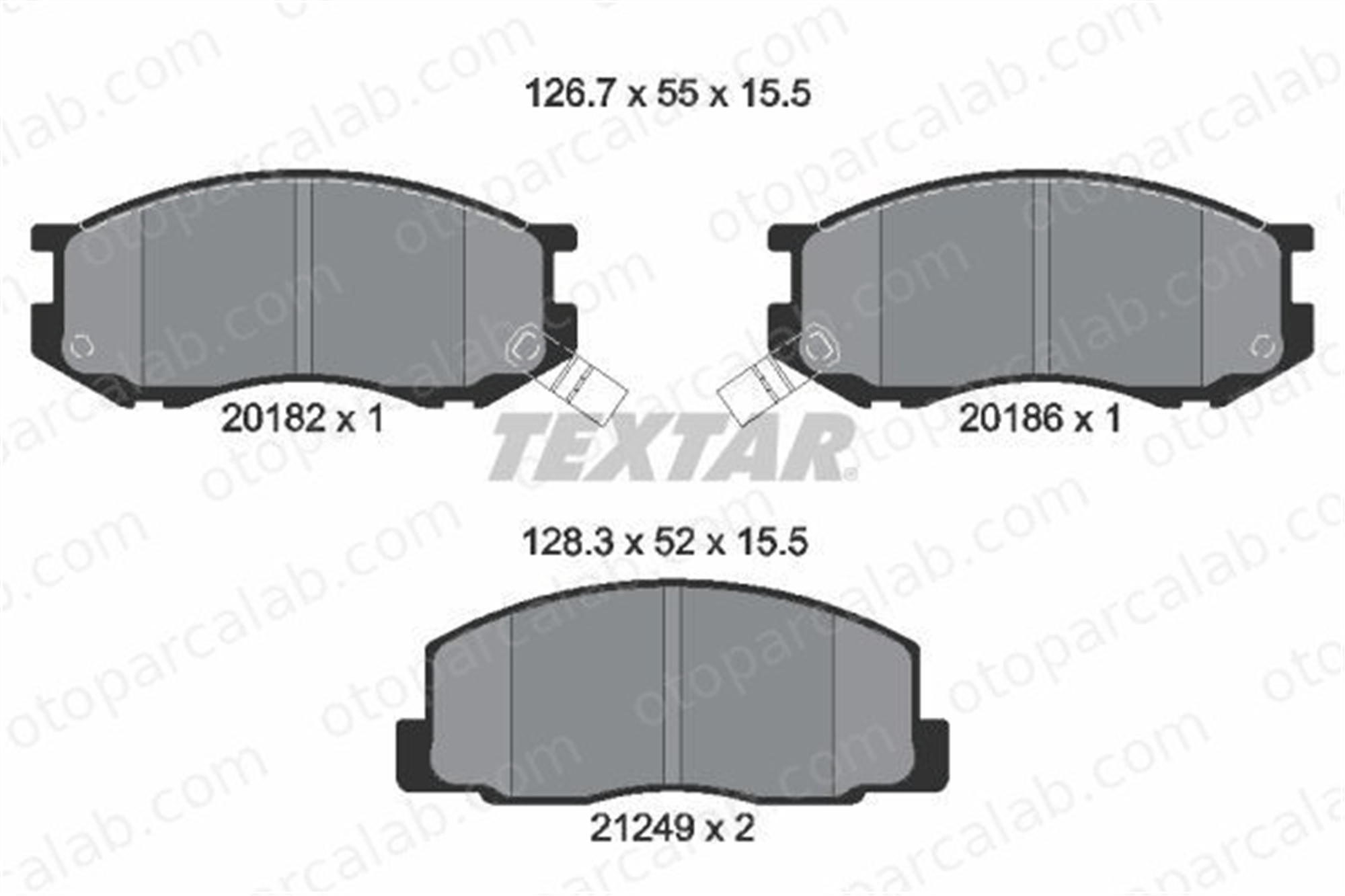 TEXTAR 2018201 Fren Disk Balata Ön TOYOTA LITEACE Panelvan/Van LITEACE Minibüs/Otobüs 2018201 449128020000