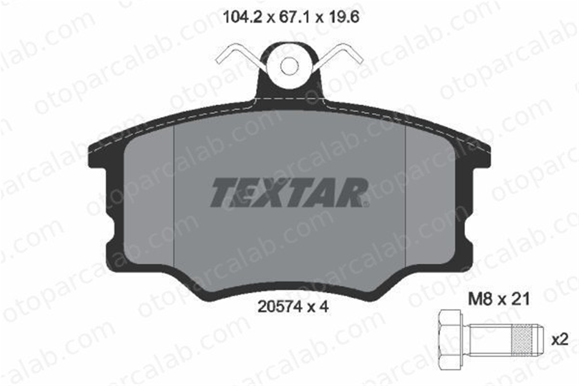 TEXTAR 2057402 Fren Disk Balata Ön VOLVO 340-360 AUDI 80 B2 Sedan 2057402 321698151A