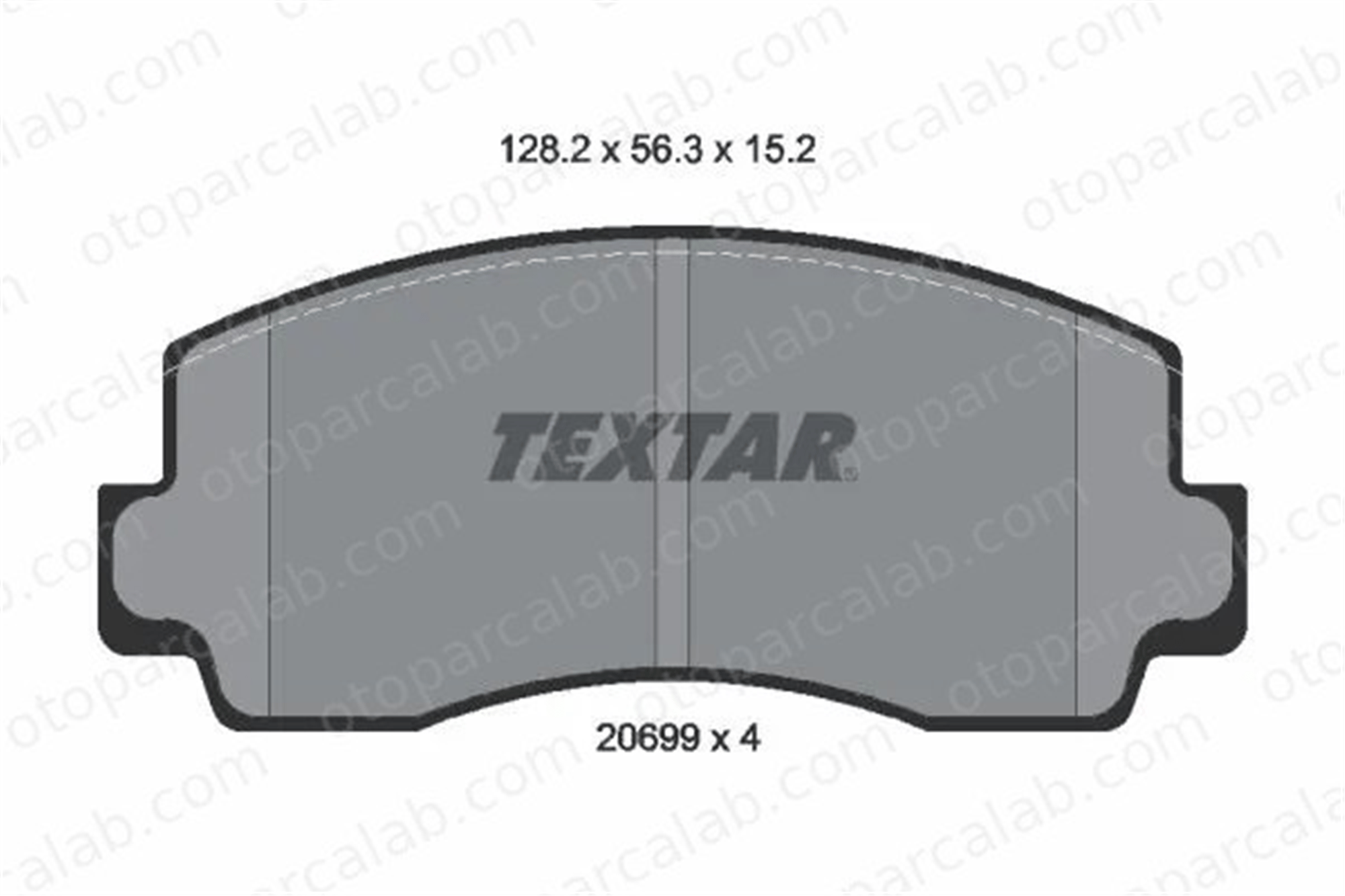 TEXTAR 2069901 Fren Disk Balata Ön MITSUBISHI L 300 / DELICA II Minibüs/Otobüs ASIA MOTORS ROCSTA Açık arazi aracı 2069901 KJ0133982
