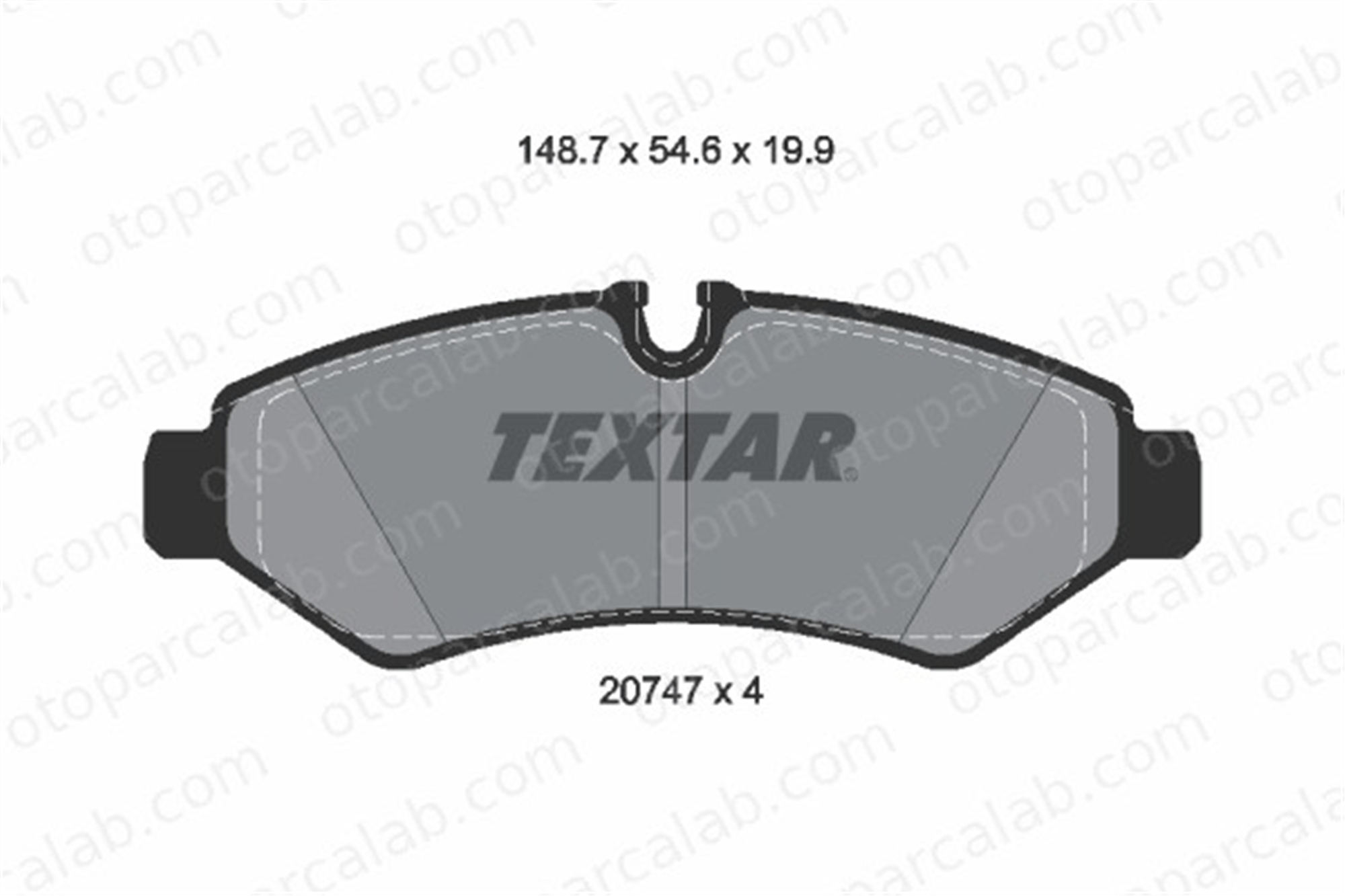 TEXTAR 2074701 Fren Disk Balata Arka MERCEDES-BENZ SPRINTER 3,5-t Panelvan/Van SPRINTER 3,5-t Platform şasi A9104207300 9074208600