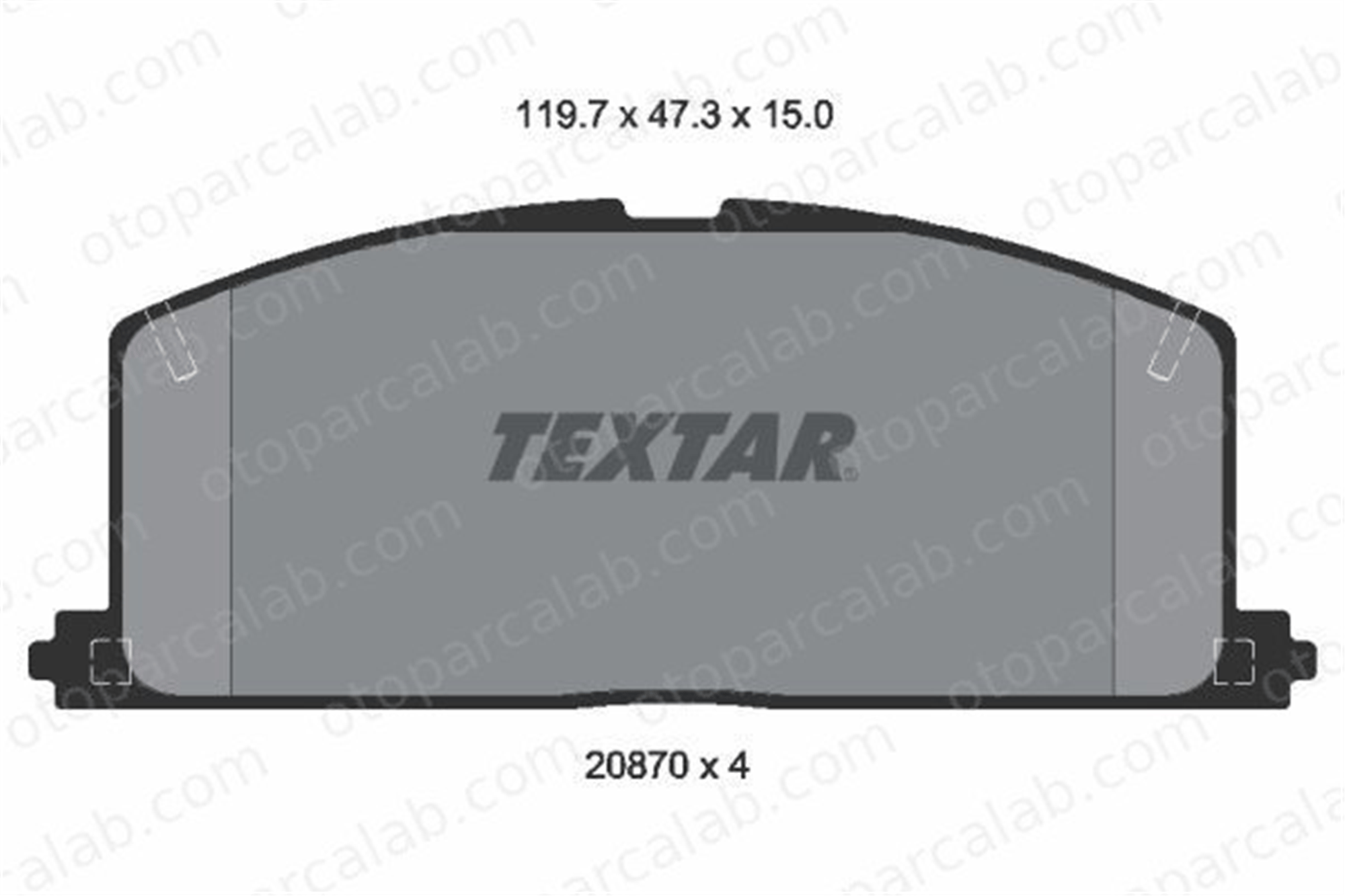 TEXTAR 2087001 Fren Disk Balata Ön TOYOTA COROLLA COROLLA Liftback 2087001 AY040TY012