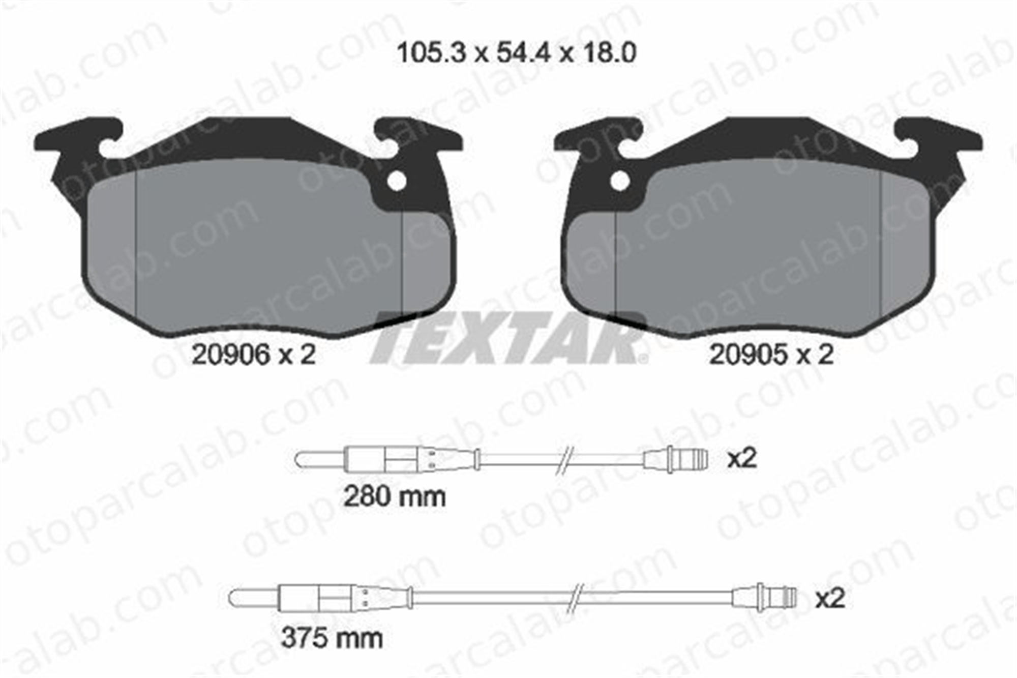 TEXTAR 2090604 Fren Disk Balata Ön CITROËN ZX ZX Break 2090604 425102