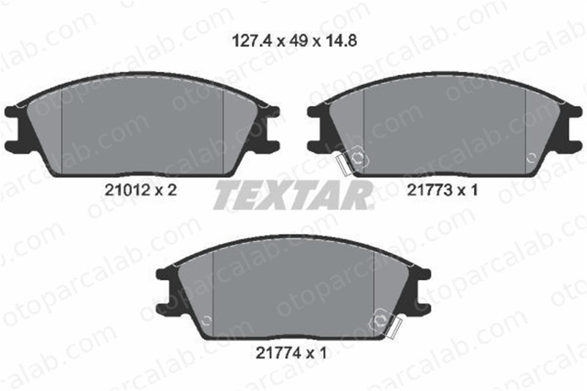 TEXTAR 2101202 Fren Disk Balata Ön HYUNDAI GETZ ACCENT II 45022SA6600 45022SA6N50