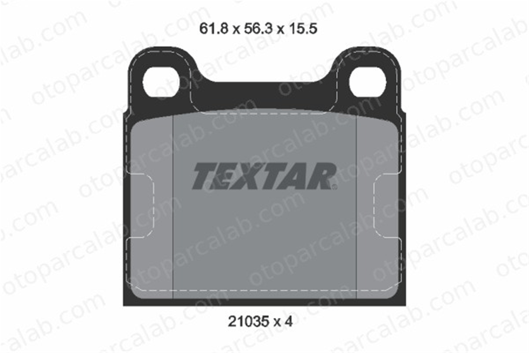 TEXTAR 2103501 Fren Disk Balata Arka MERCEDES-BENZ S-SERISI 123 Sedan A0014209320 4205720