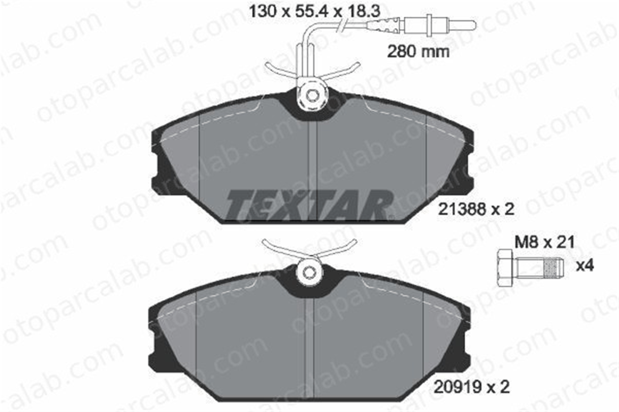 TEXTAR 2138802 Fren Disk Balata Ön RENAULT LAGUNA I Grandtour 25 2138802 32321800